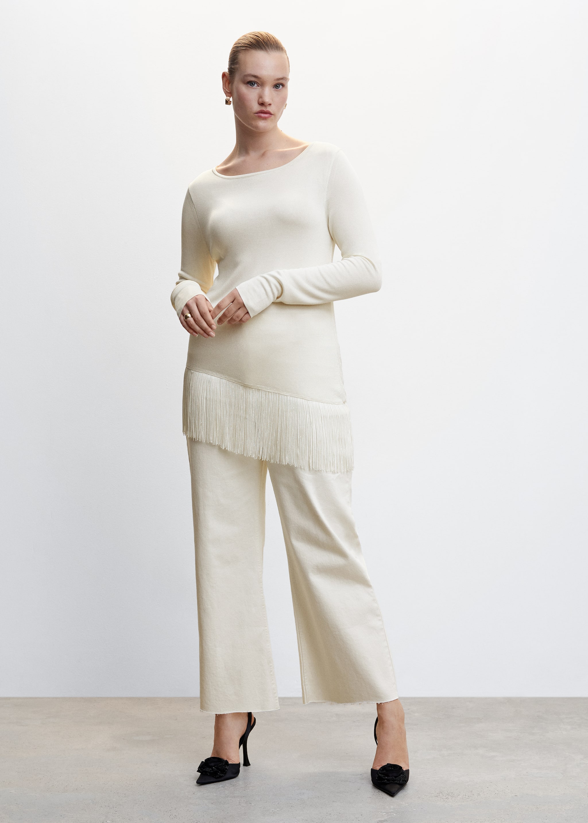 Fringed hem sweater - Details of the article 3