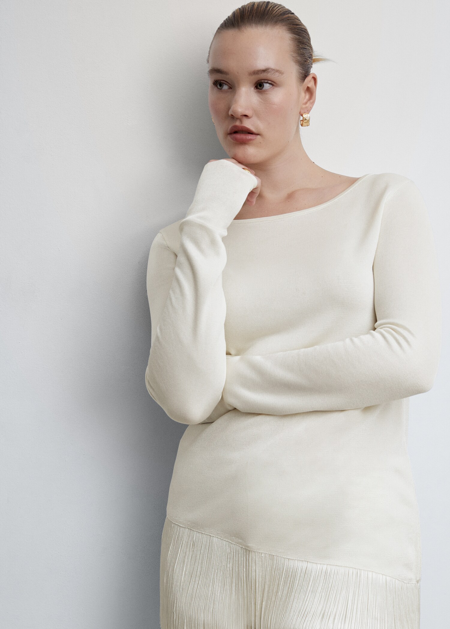 Fringed hem sweater - Details of the article 4