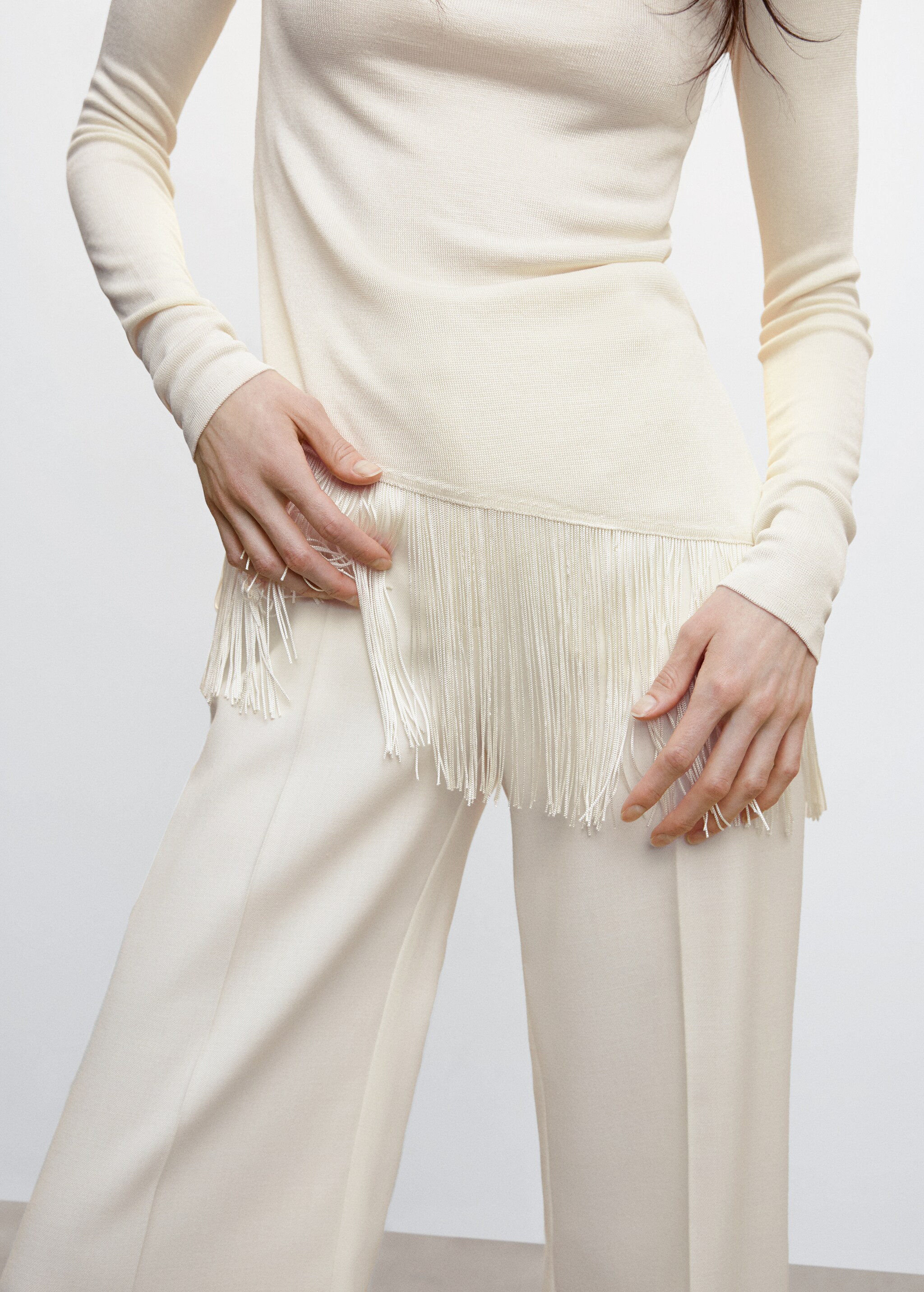 Fringed hem sweater - Details of the article 6