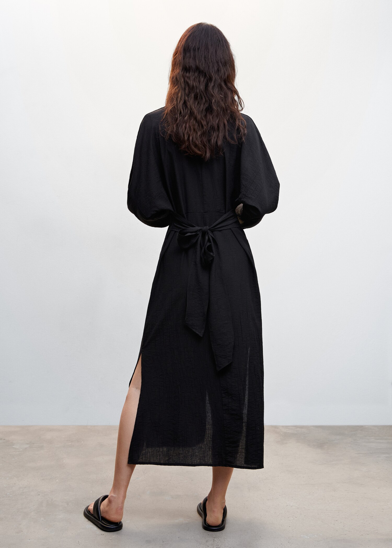 Vestido camisero lazo - Reverso del artículo