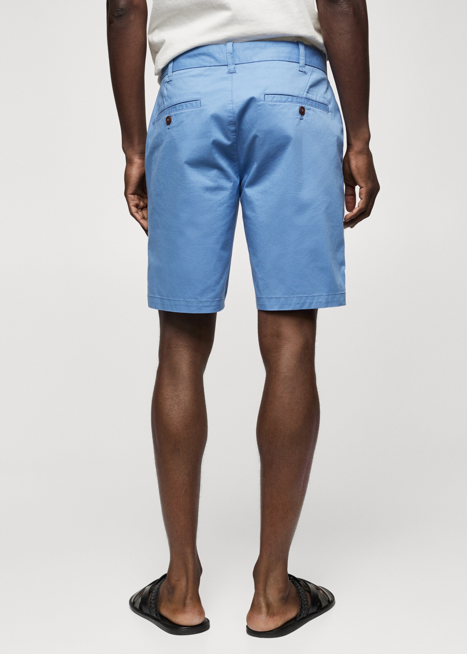 Slim-fit chino cotton bermuda shorts - Reverse of the article