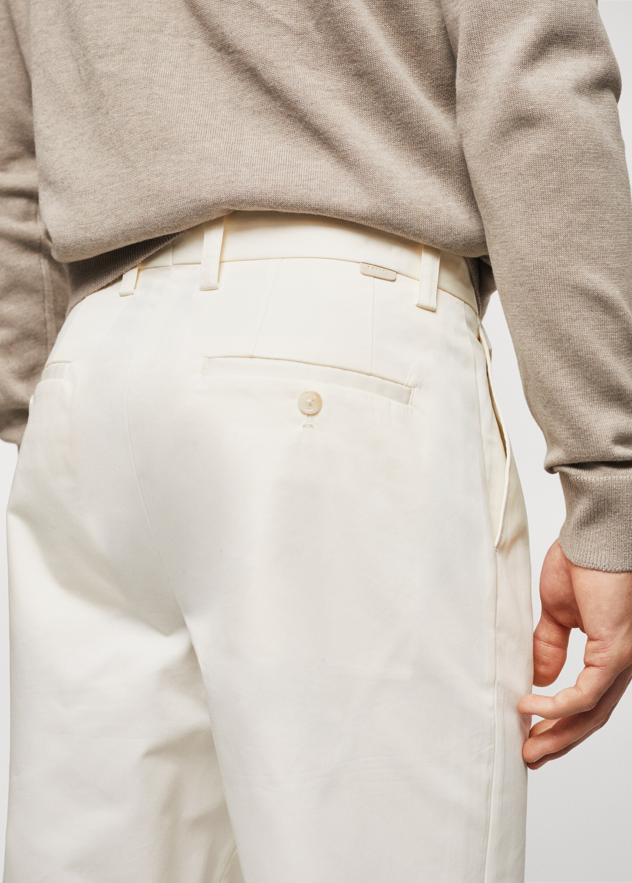 Cotton pleated trousers - Details of the article 6