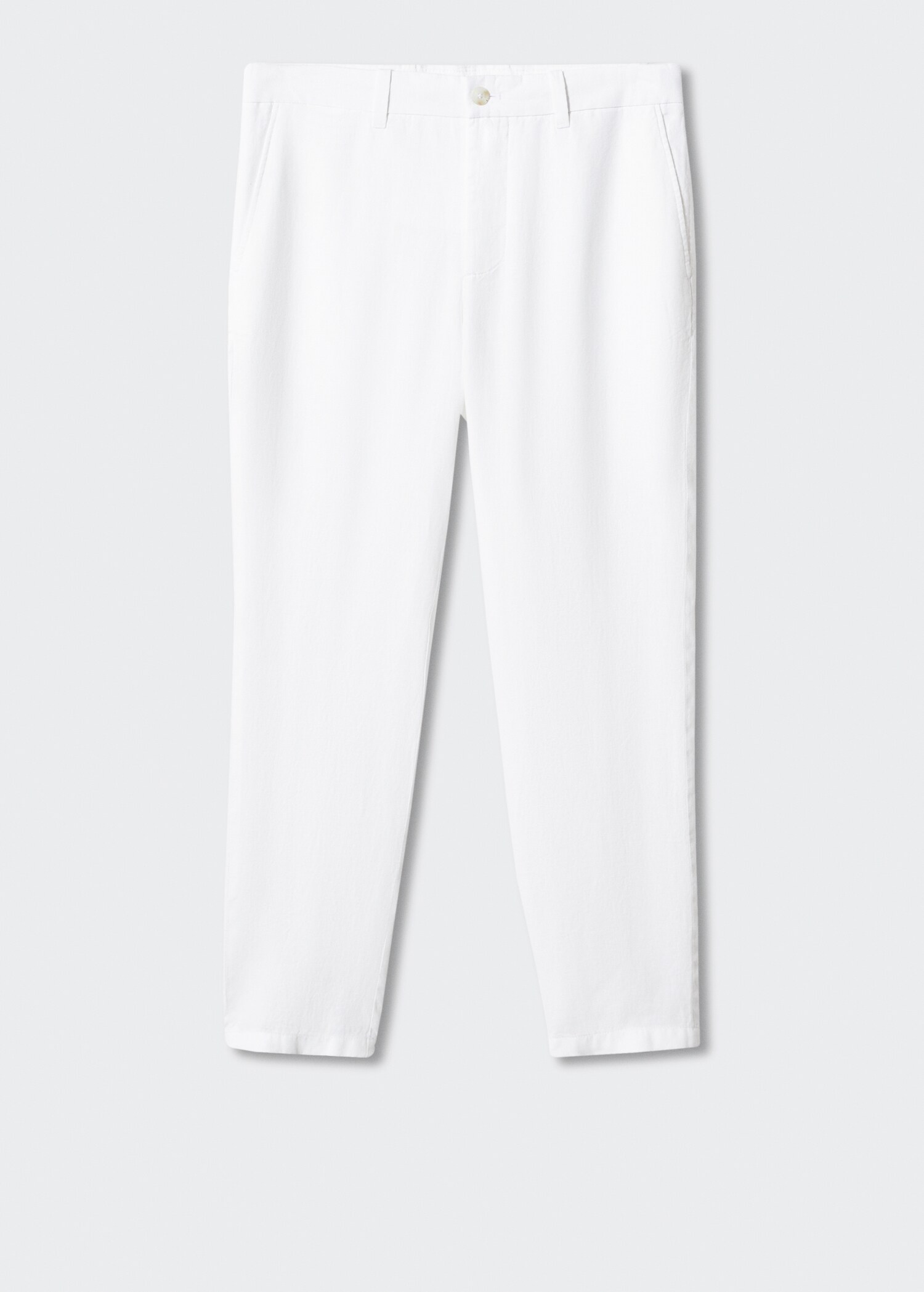Slim-fit 100% linen trousers - Article without model