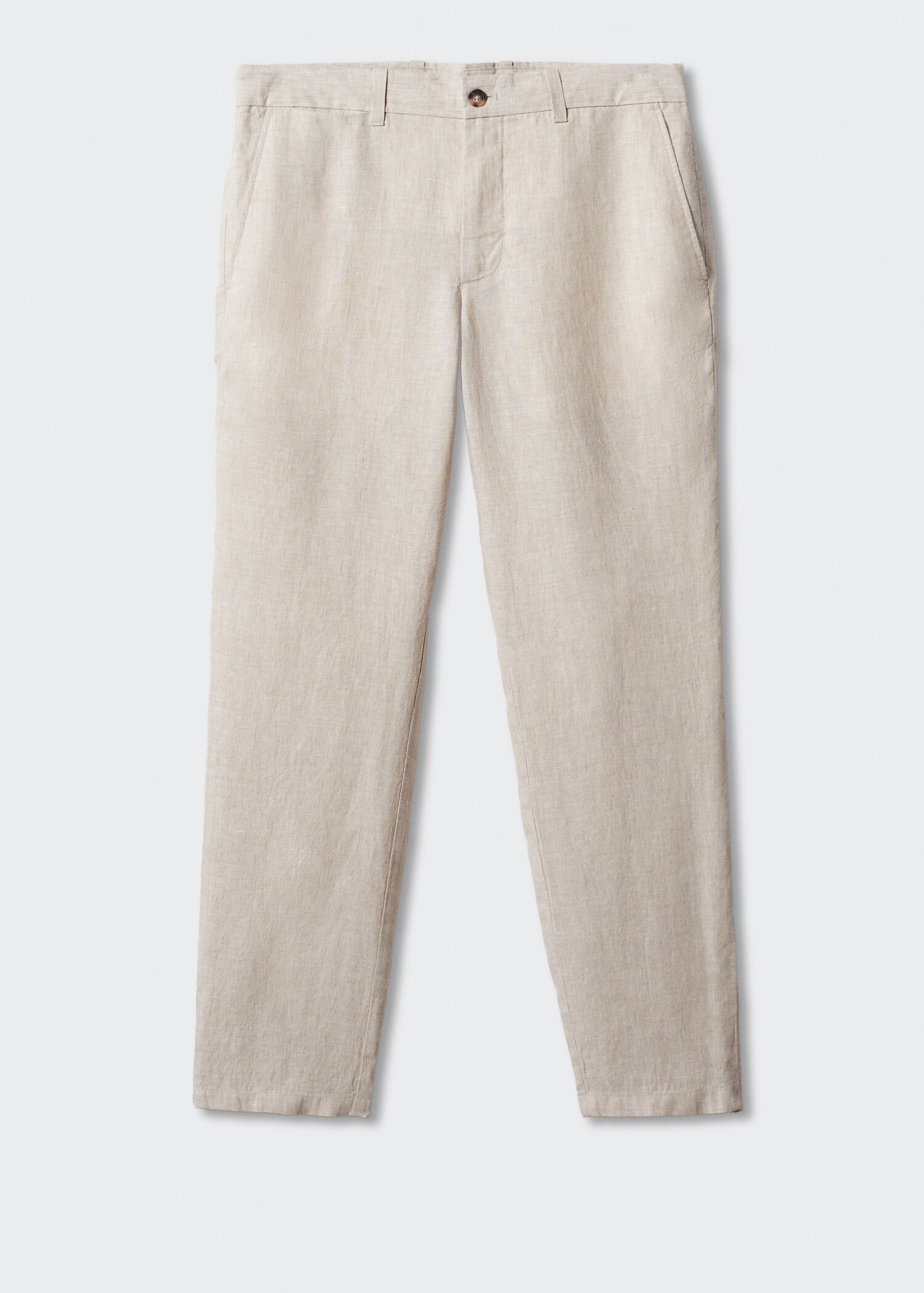 Slim-fit 100% linen trousers - Article without model