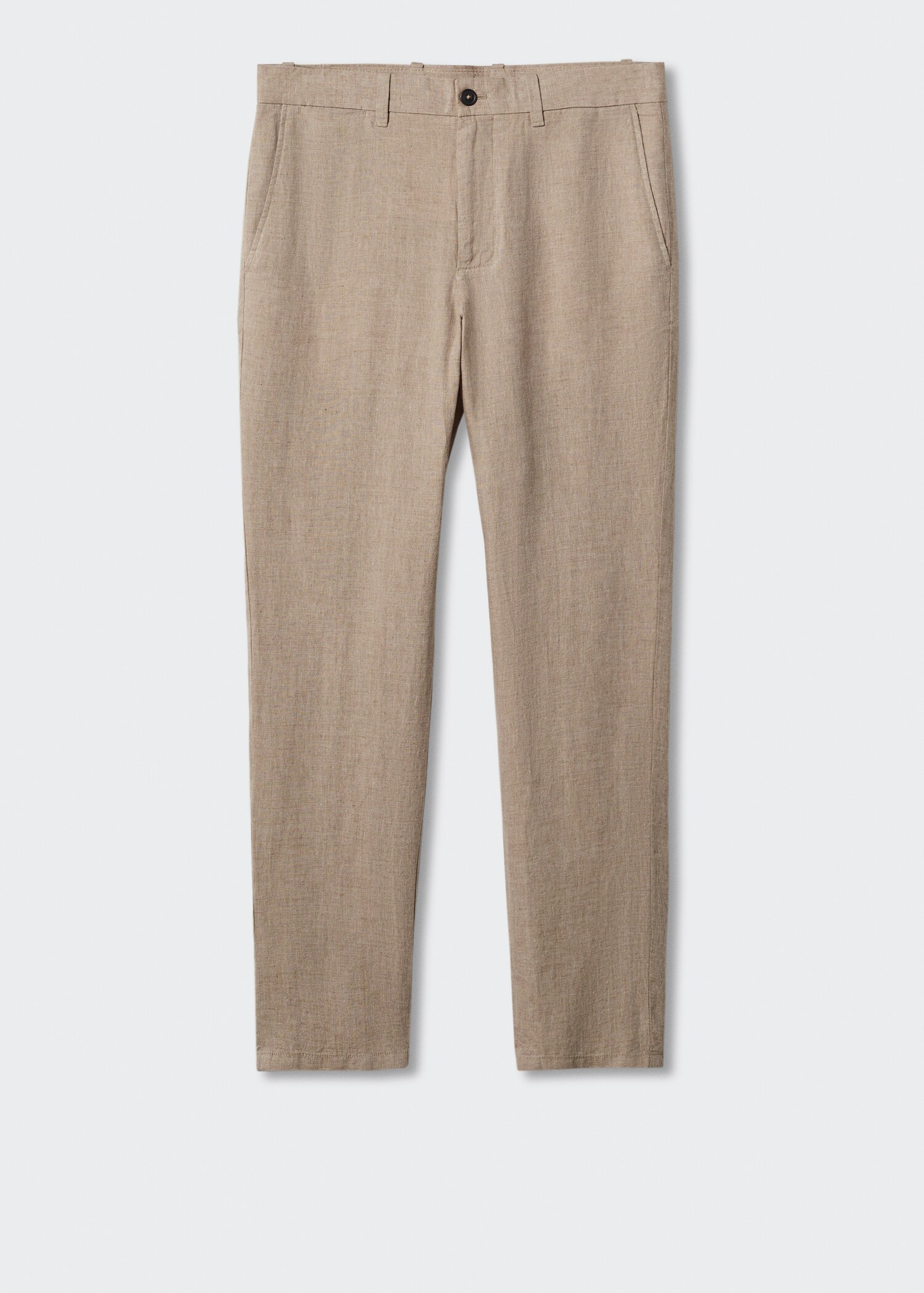 Slim-fit 100% linen trousers - Article without model