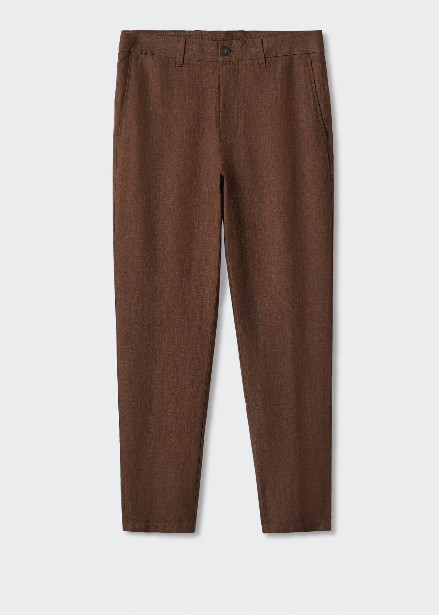 Slim-fit 100% linen trousers - Article without model