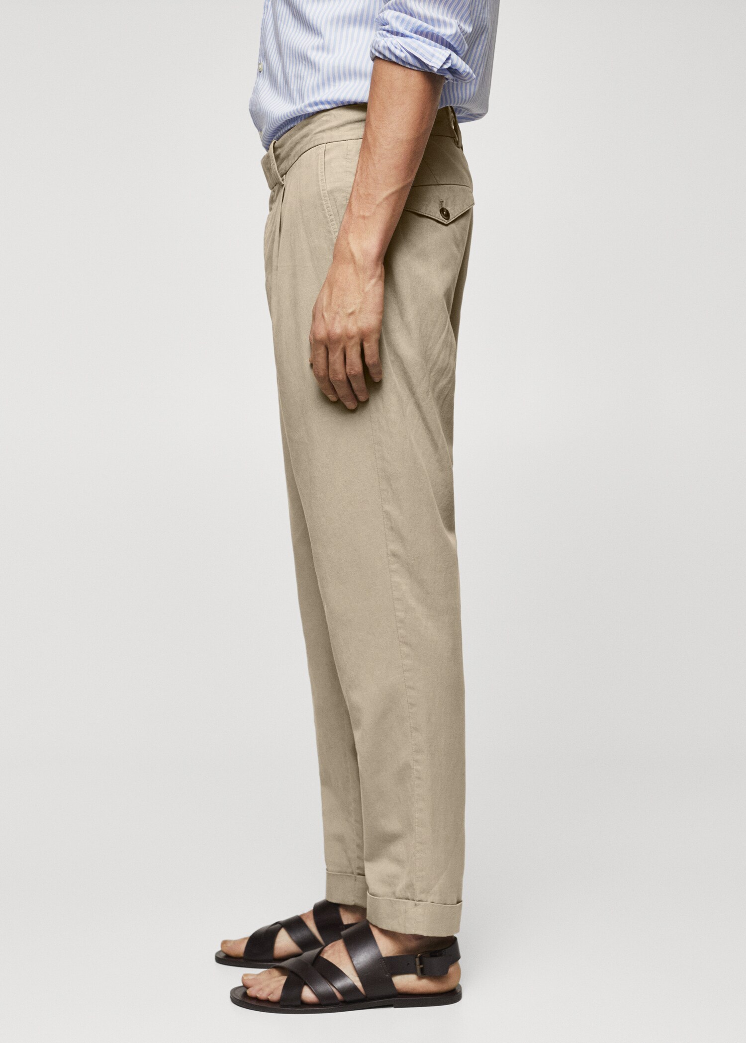 Pantalons tapered fit pinces - Detall de l'article 4