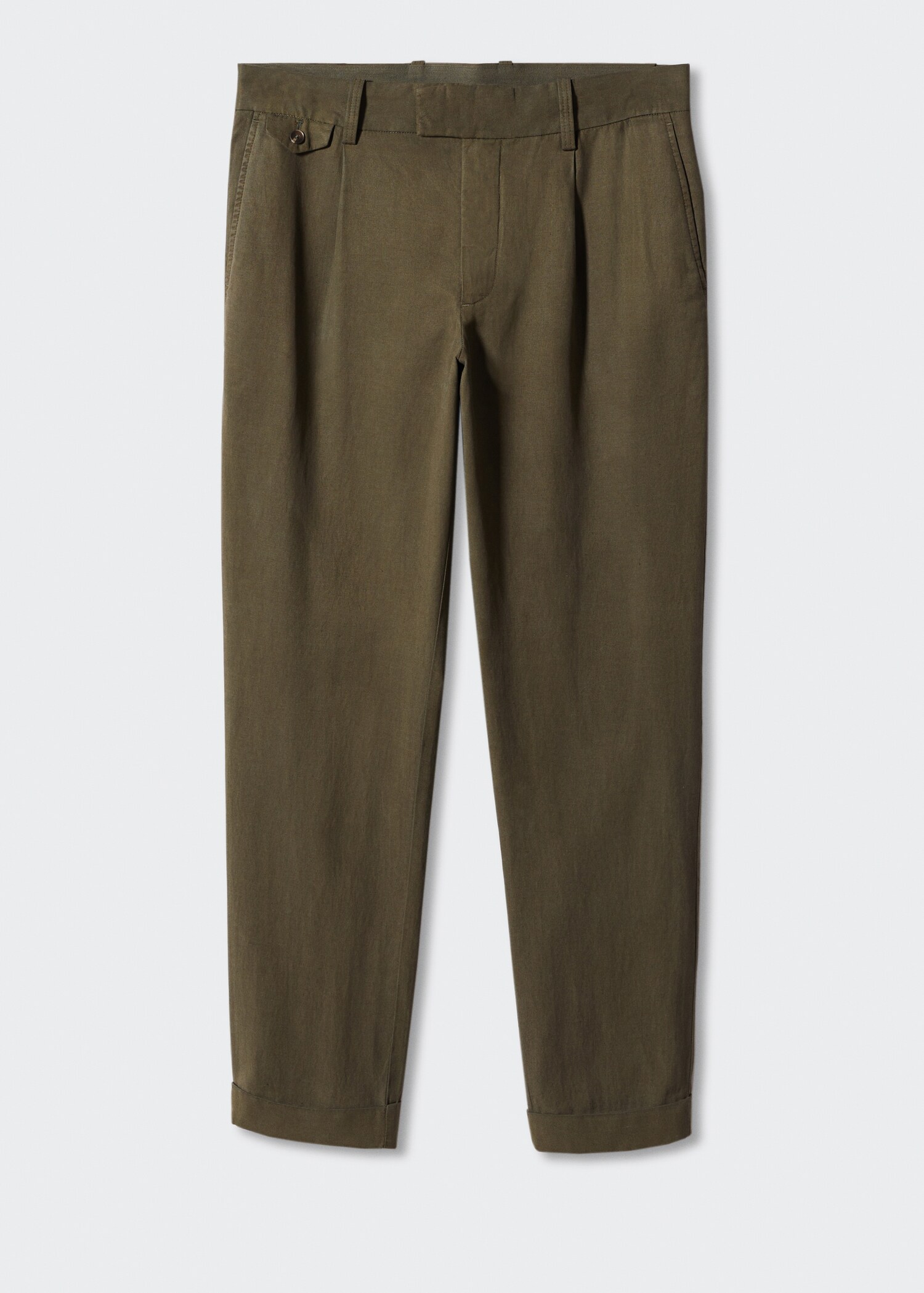 Tapered-fit pleated pants - Article without model