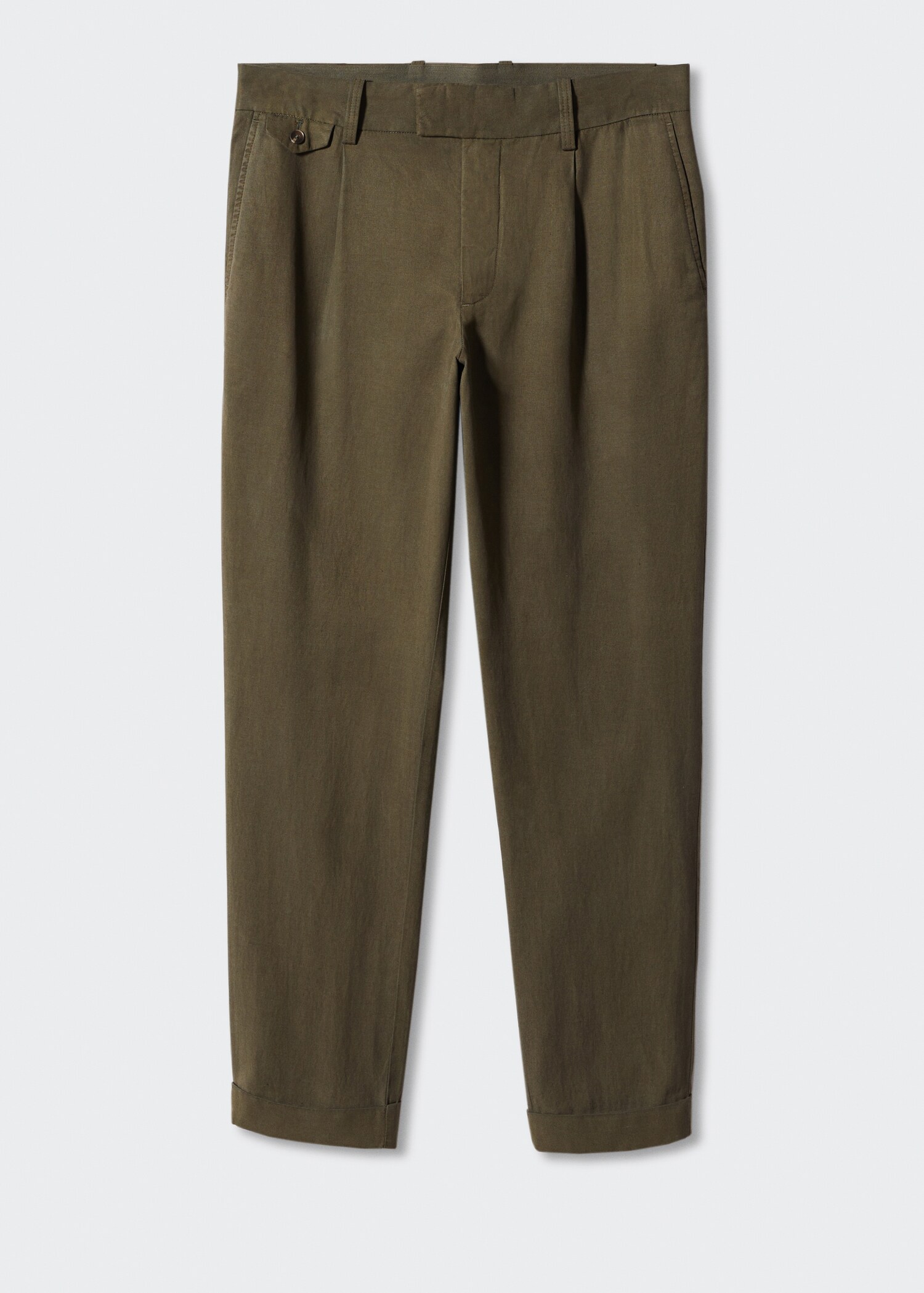 Tapered-fit pleated trousers - Article without model