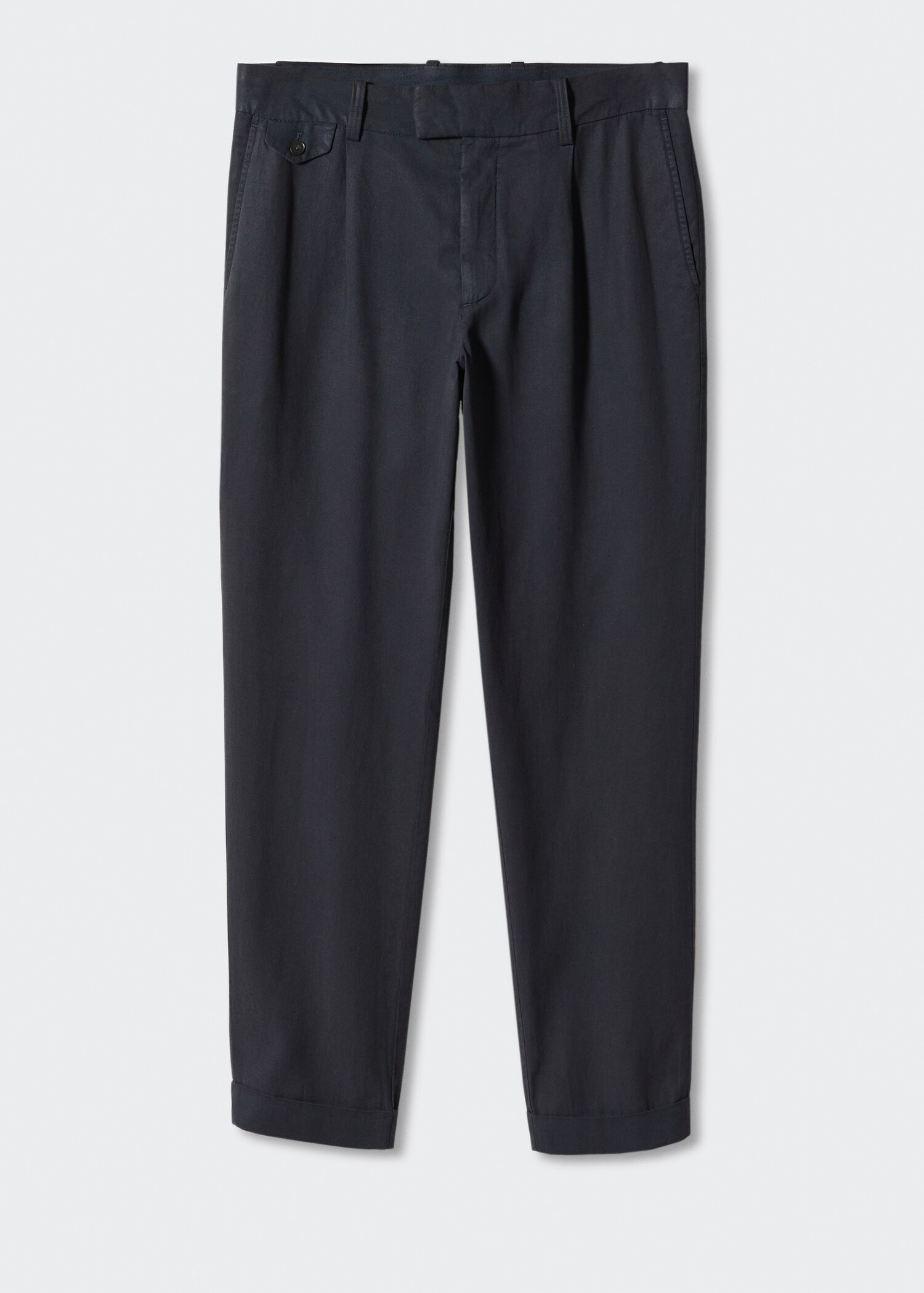 Tapered-fit pleated pants - Article without model