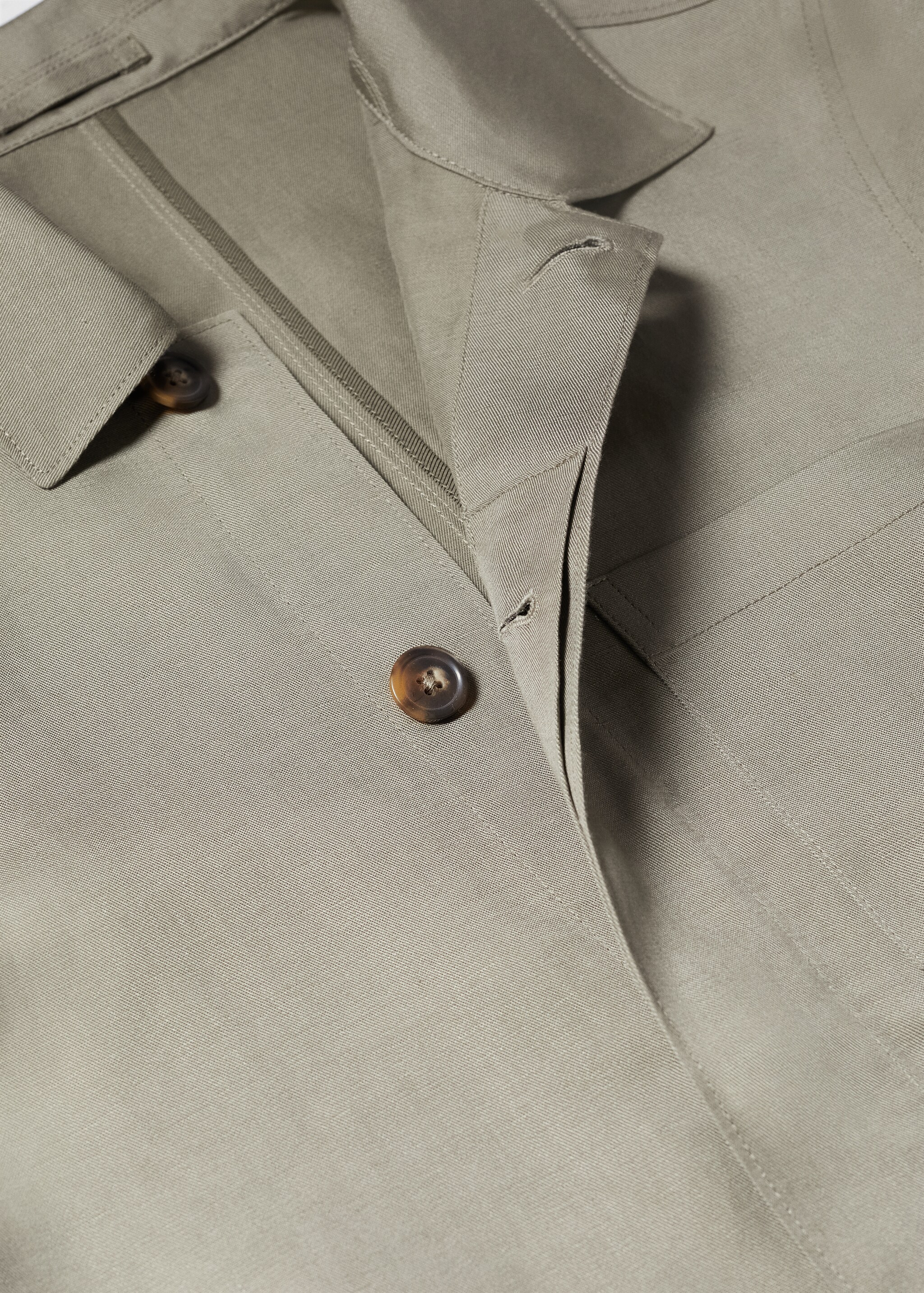 Lněná svrchní košile s kapsami - Detail zboží 8