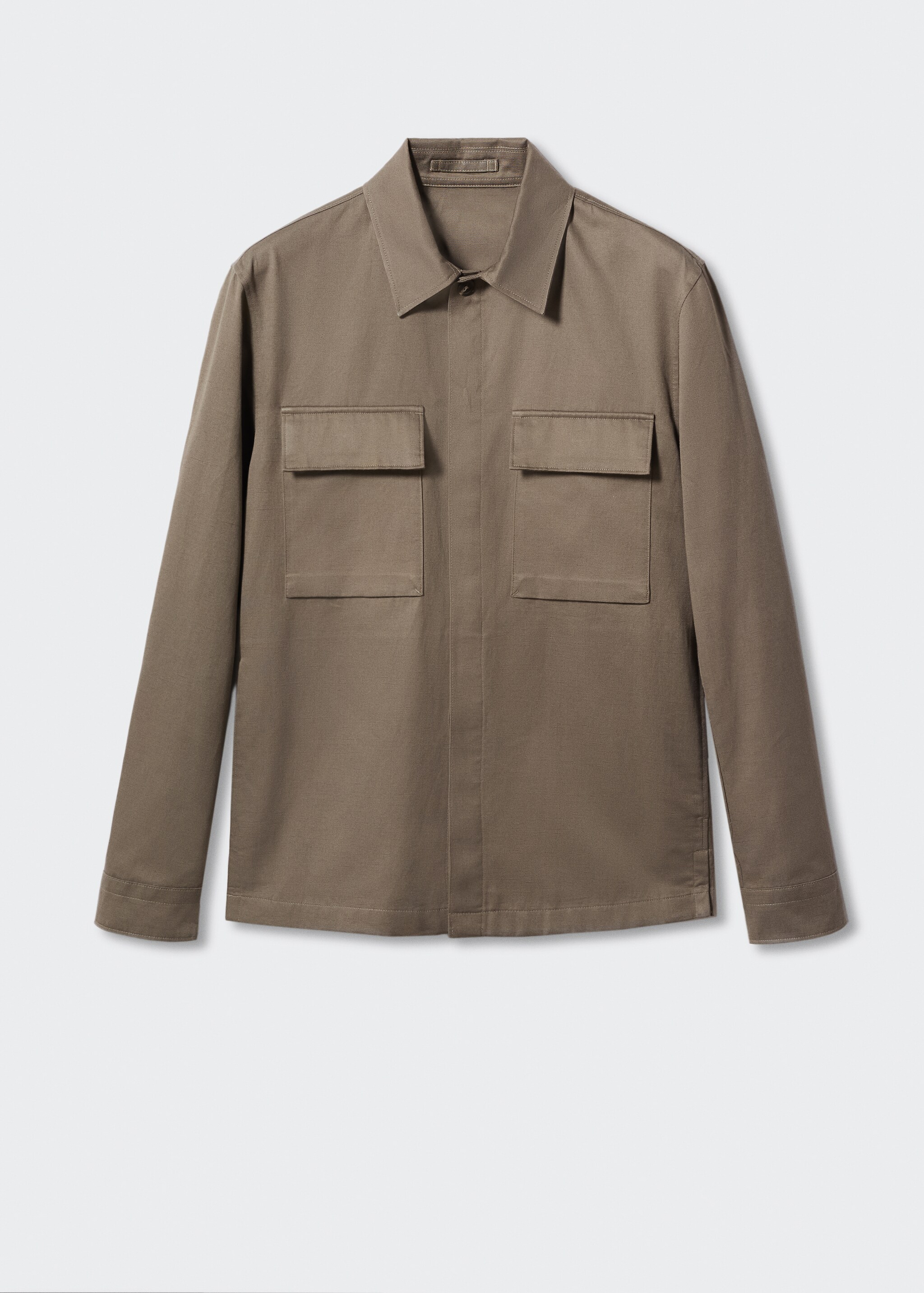 Linen cotton overshirt with pockets - Article without model