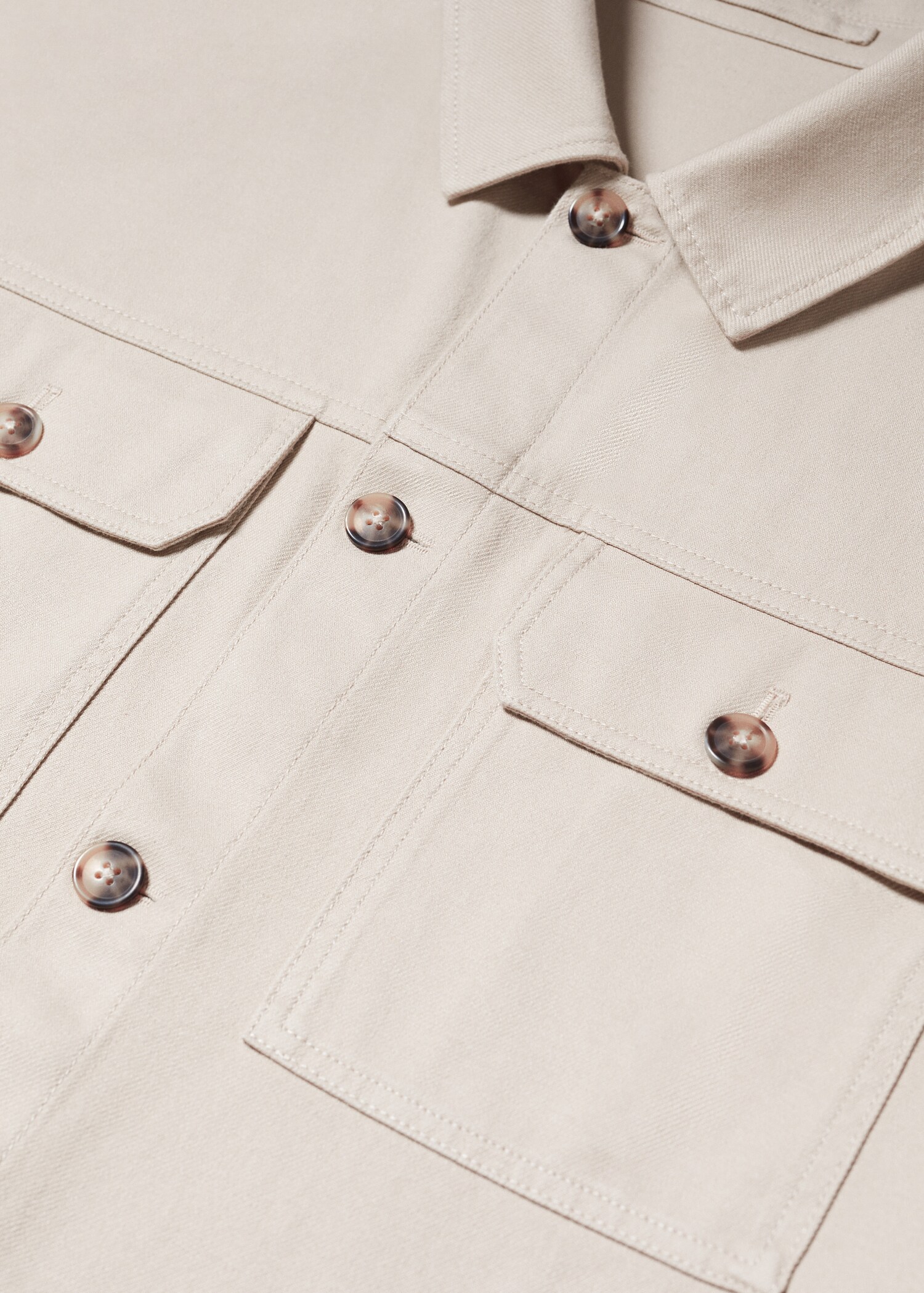 Chest-pocket cotton overshirt - Details of the article 8