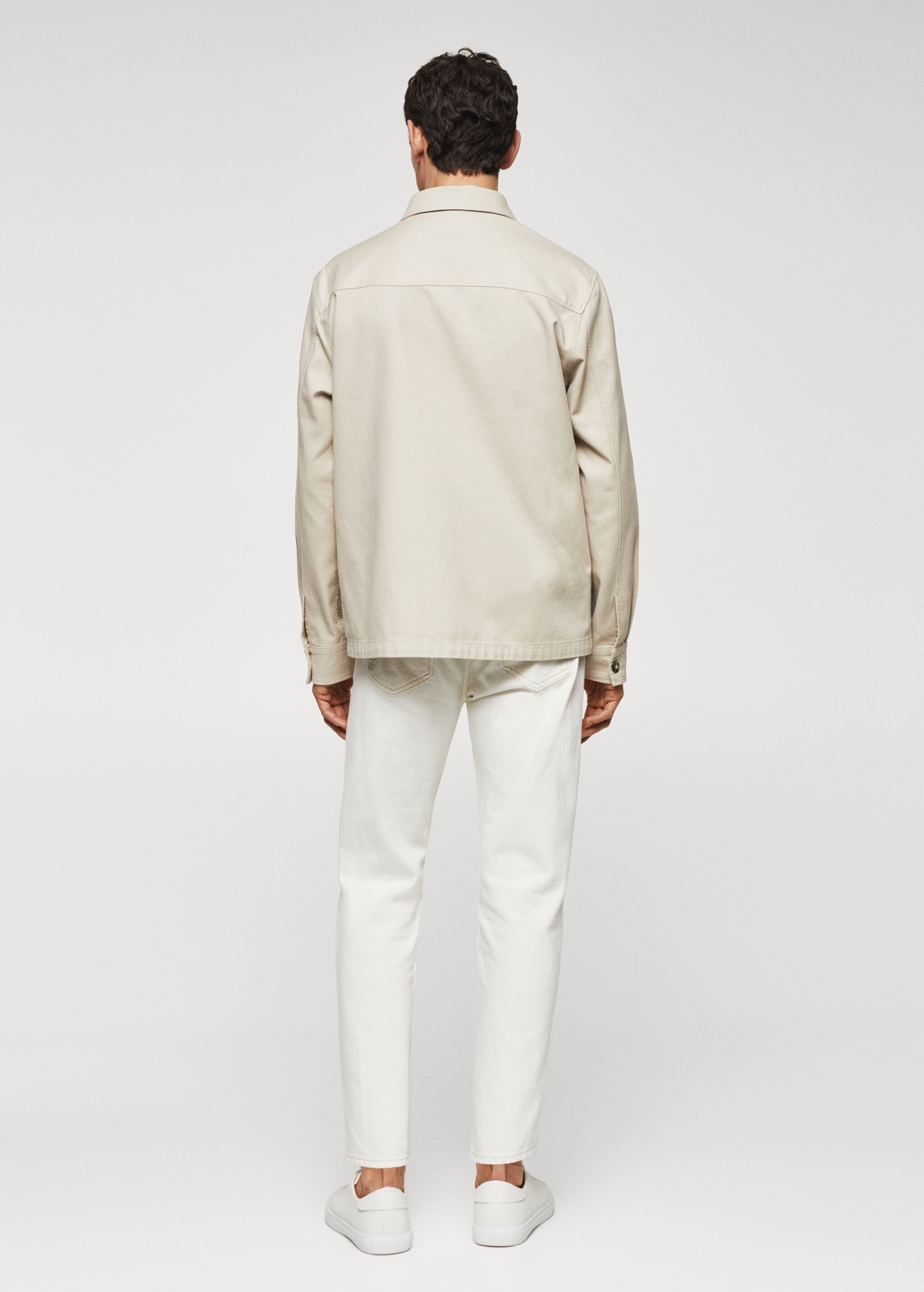 Chest-pocket cotton overshirt - Reverse of the article