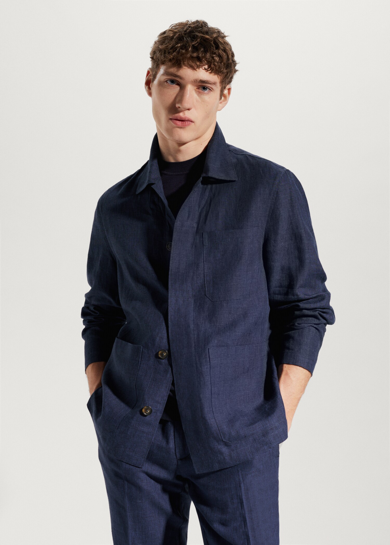 Overshirt de in pepit - Plan mediu