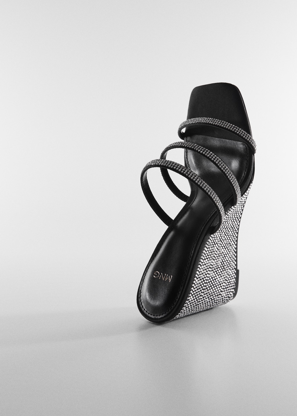 Rhinestone wedge heels deals
