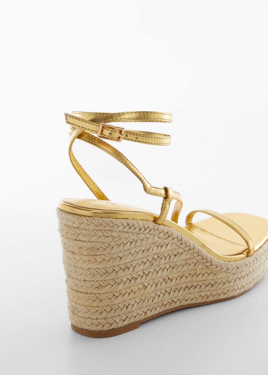 Sandales compensees lanieres metallisees Femme MANGO OUTLET Luxembourg