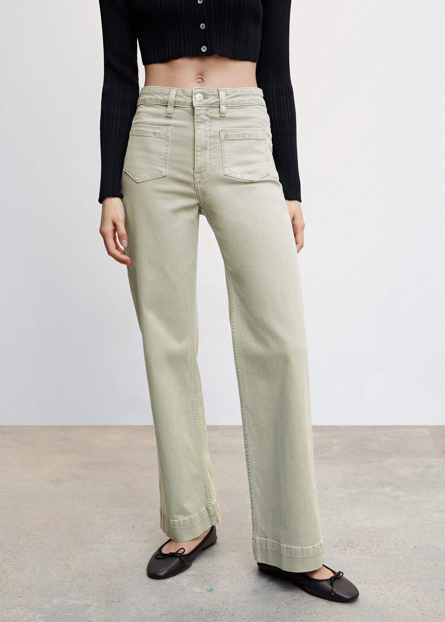 Wideleg jeans with pockets - Details of the article 6