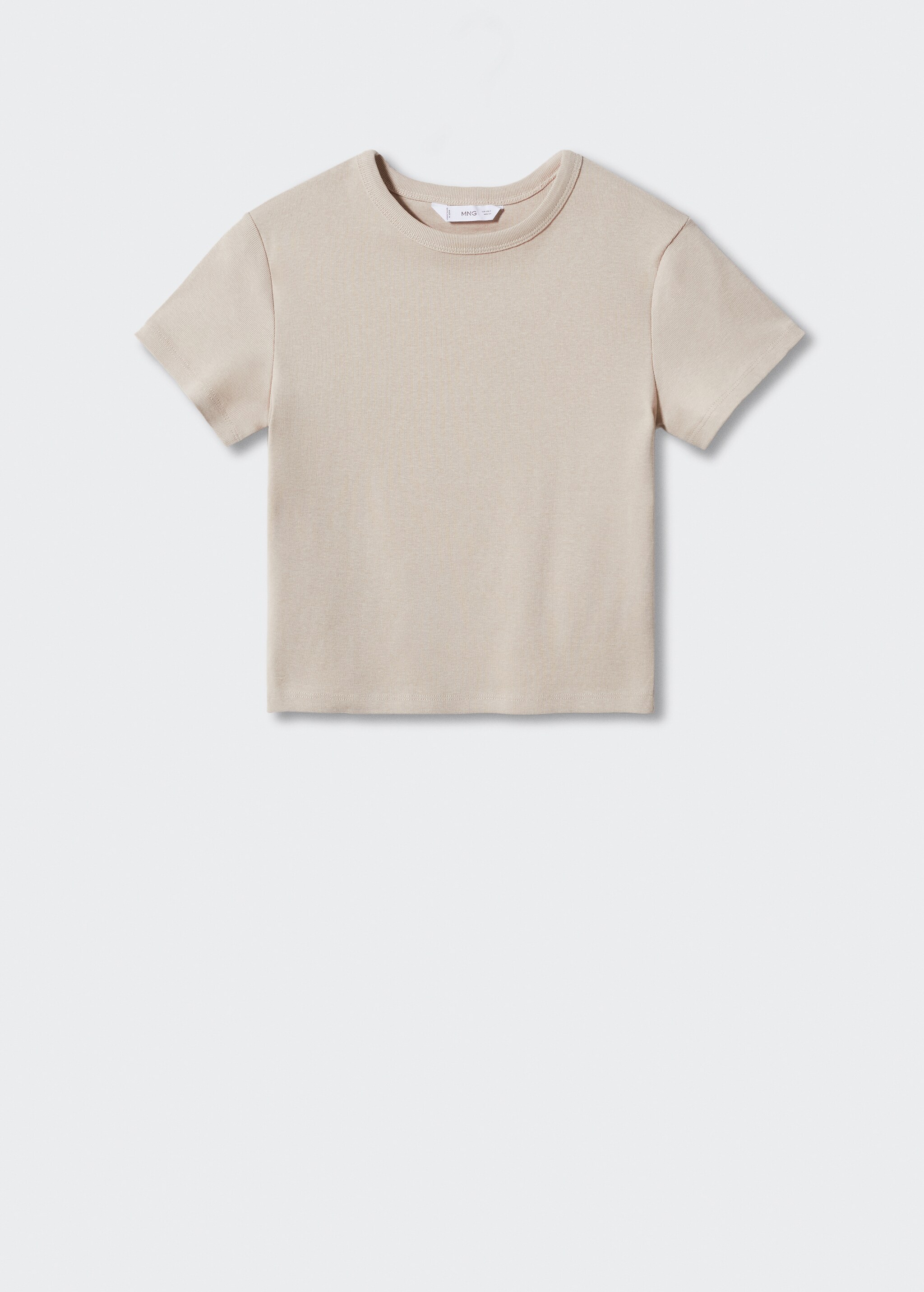 Ribbed cotton T-shirt - Article without model