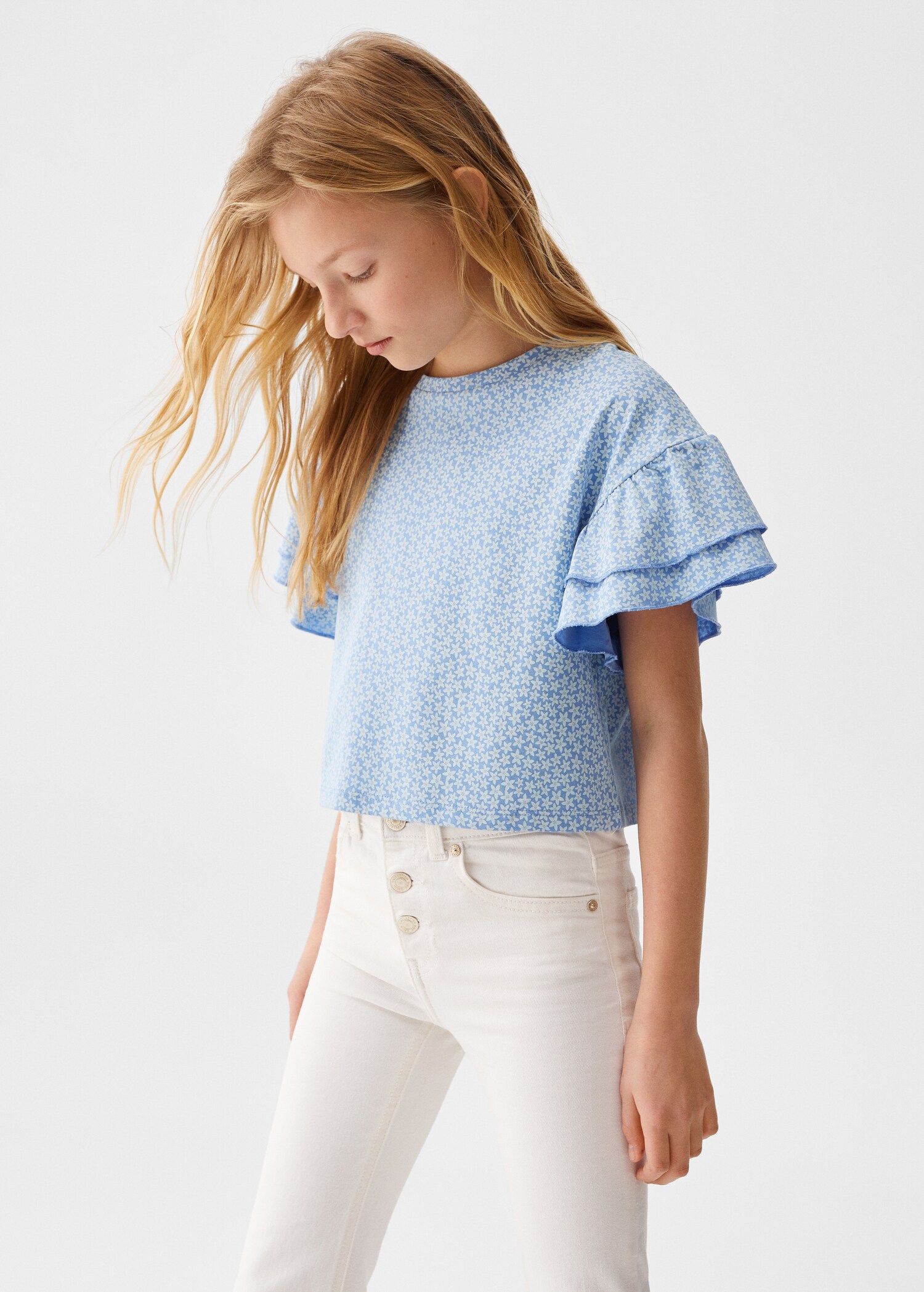 T-Shirt mit Rüschen - Mädchen | MANGO OUTLET Deutschland 