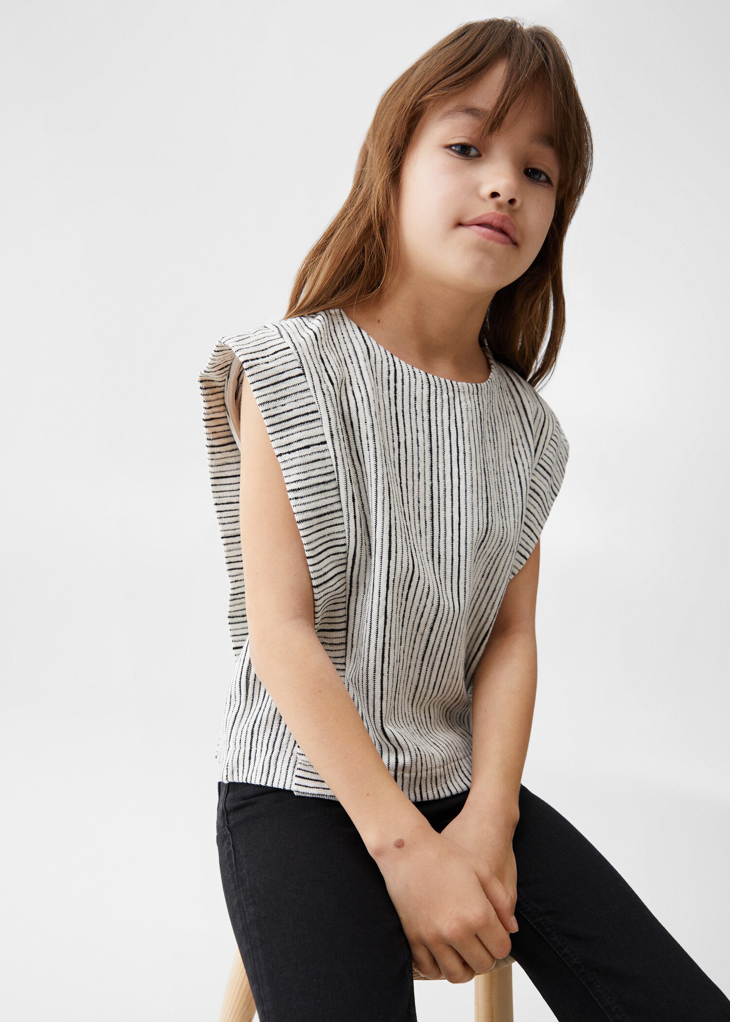 Striped cotton T-shirt - Details of the article 2