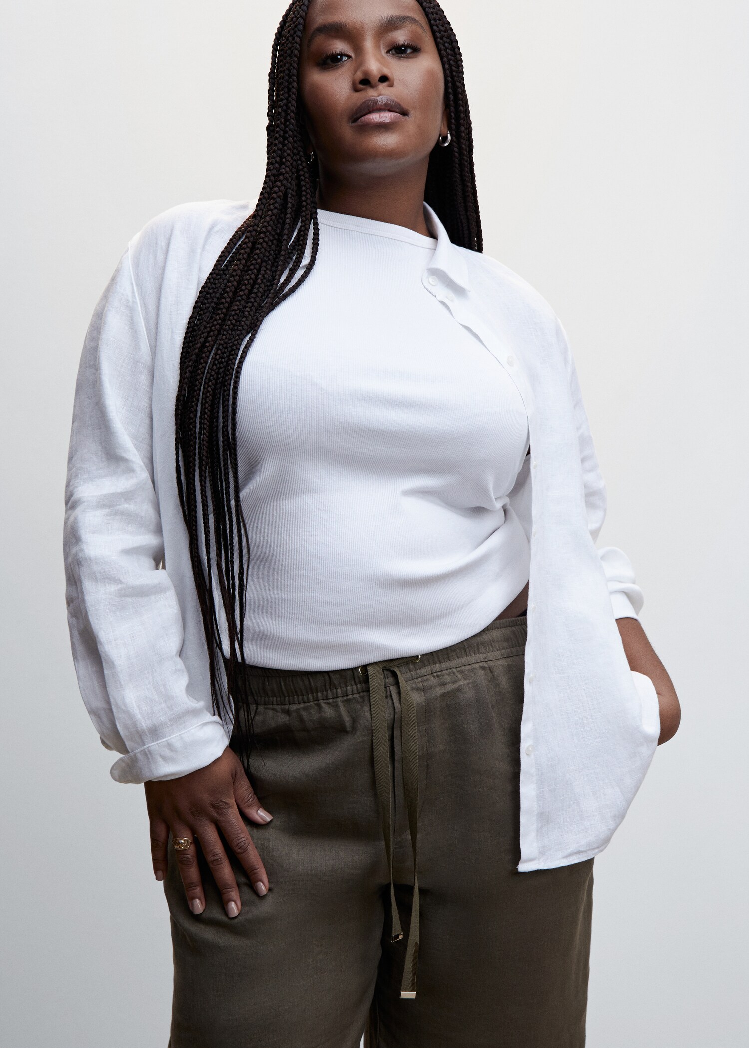 100% linen pants - Details of the article 4