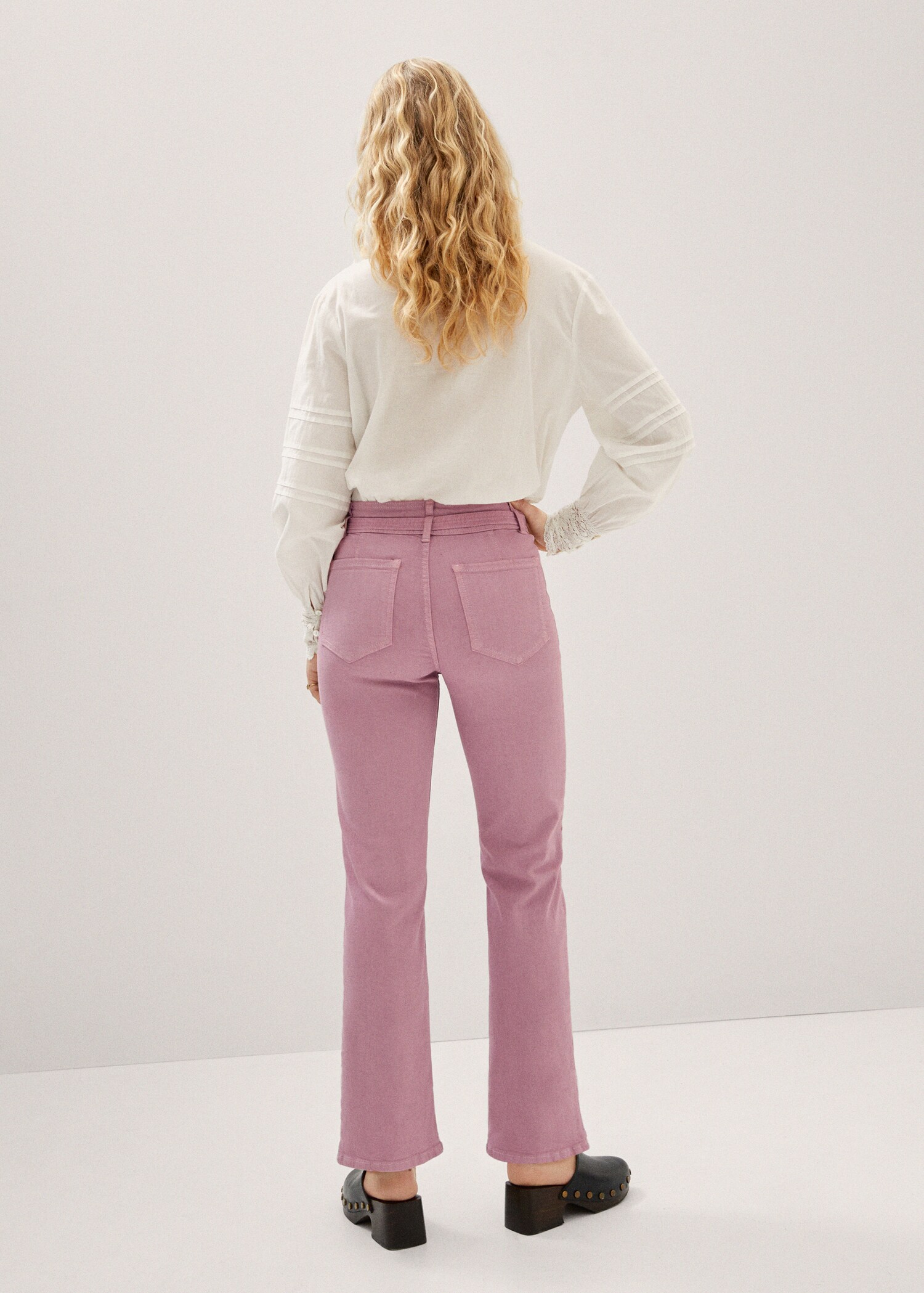 Cotton blouse with openwork details  - Reverse of the article