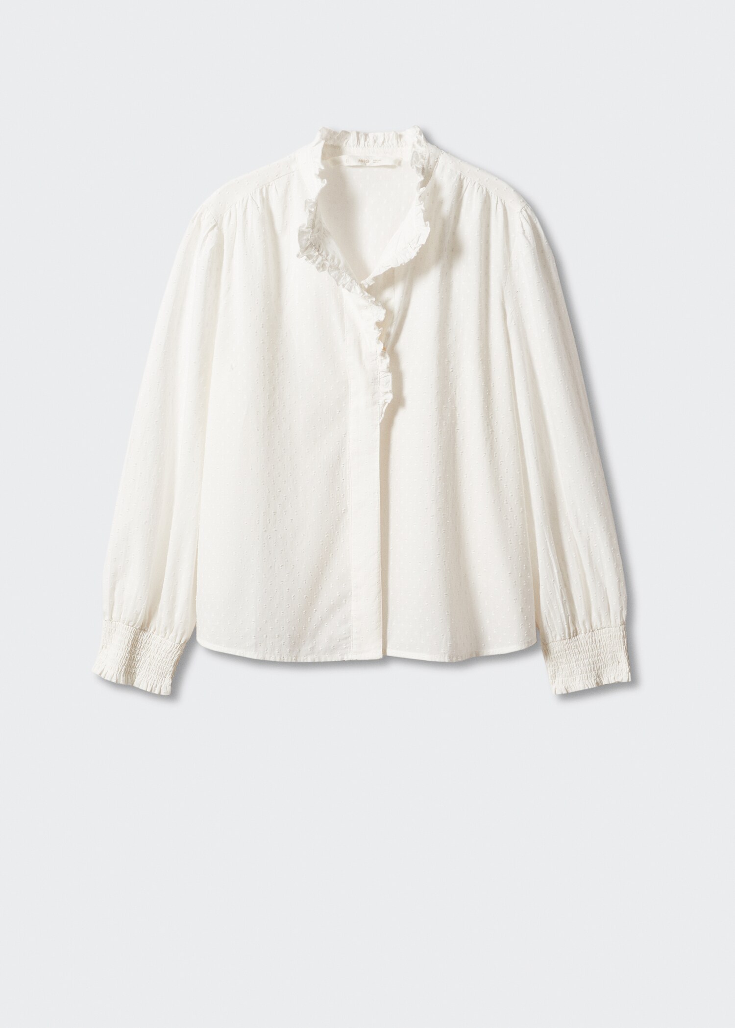 Ruffled plumeti blouse - Article without model