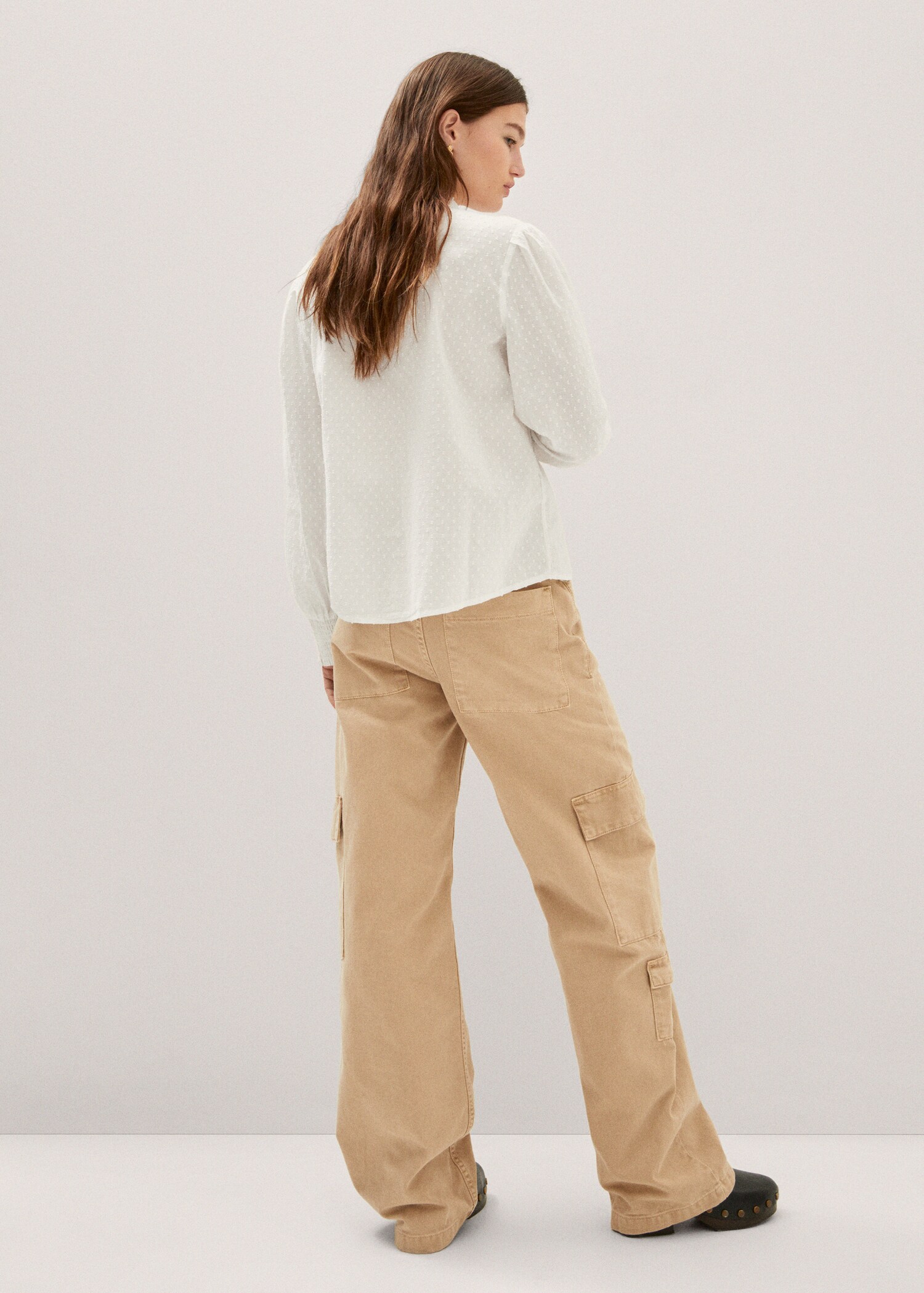 Ruffled plumeti blouse - Reverse of the article