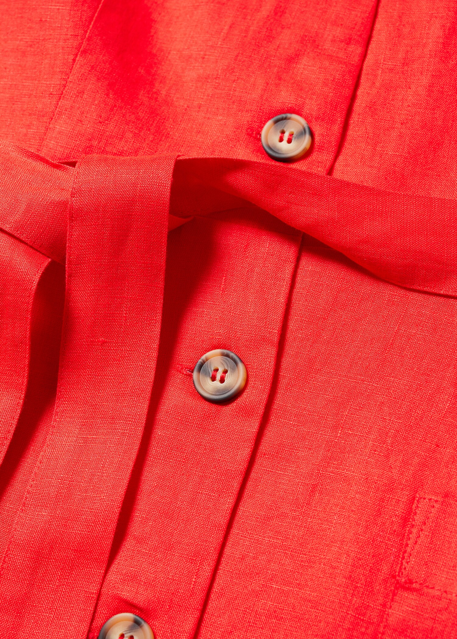 Vestido camisero 100% lino - Detalle del artículo 8