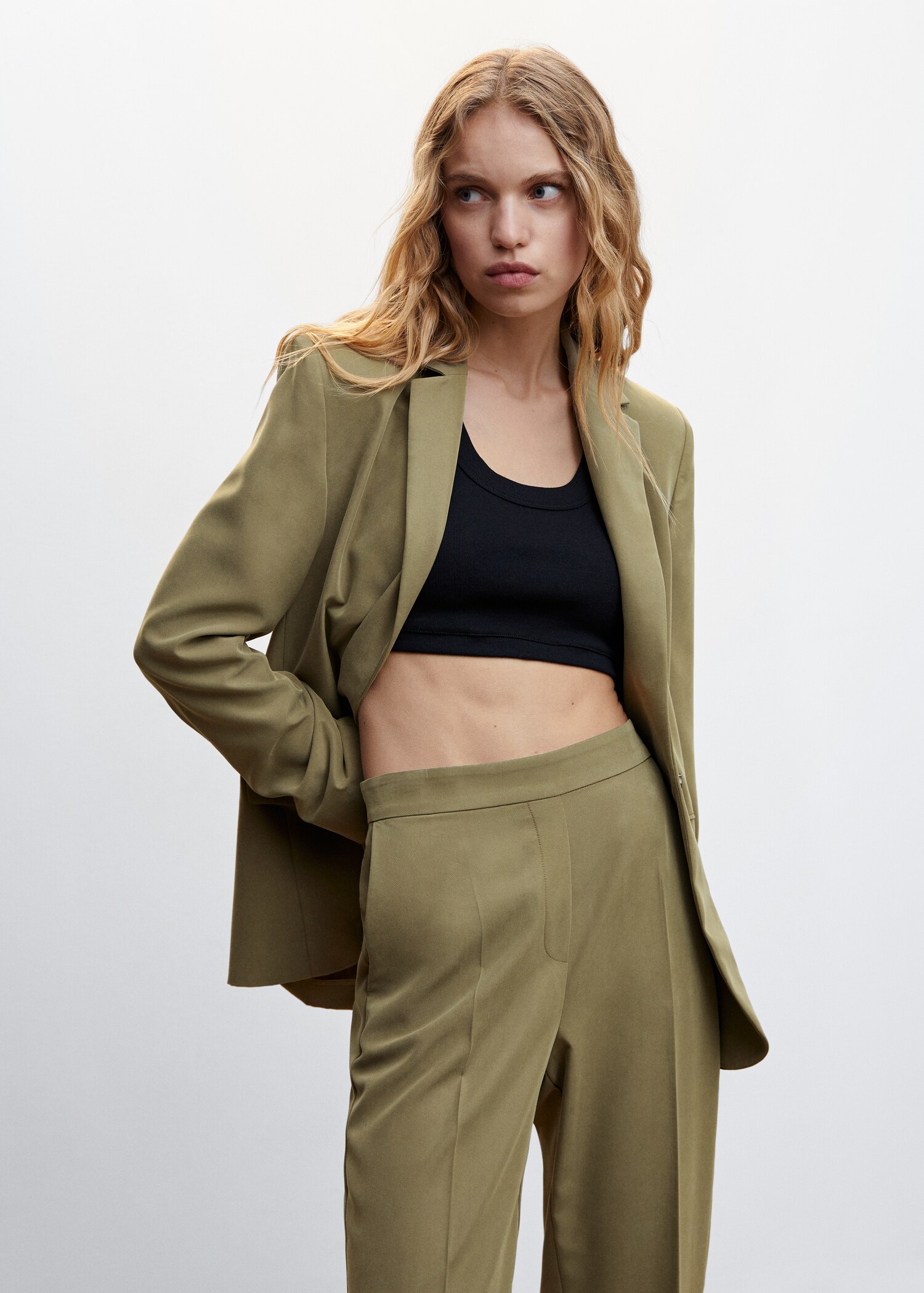 Modal suit trousers - Medium plane