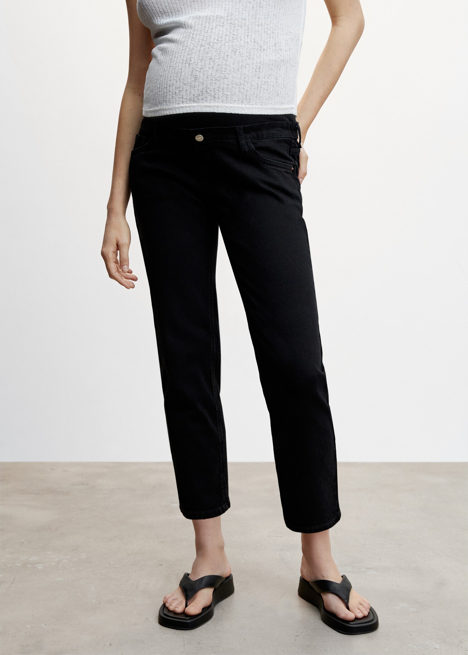 Maternity Straight Jeans - Medium plane