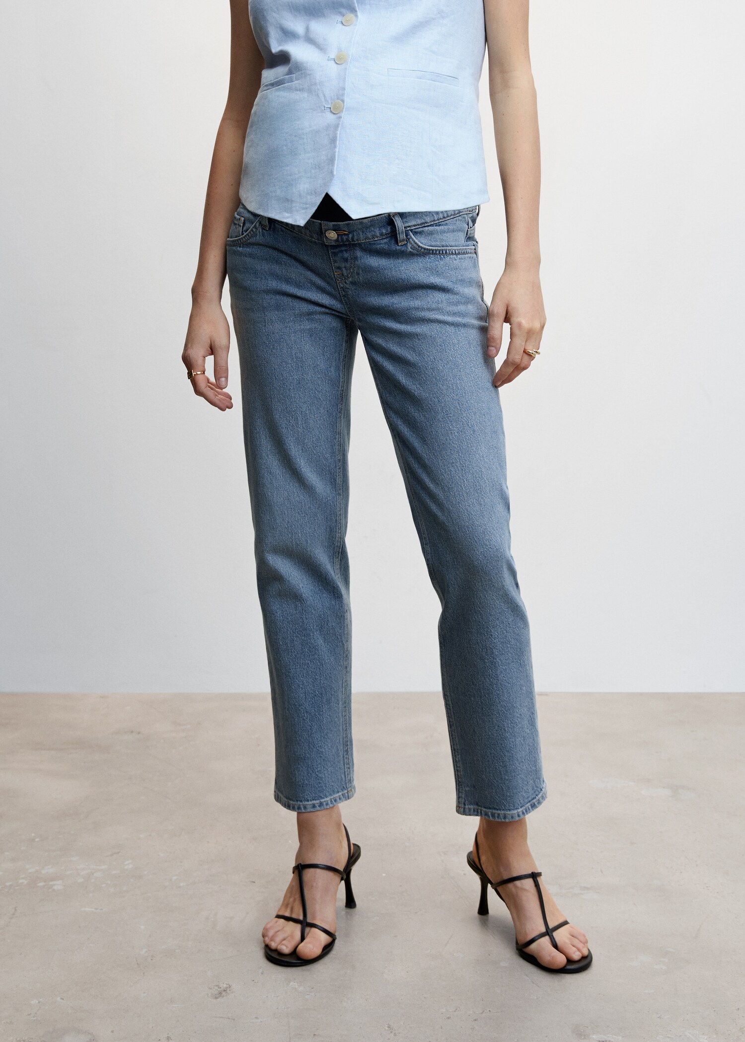 Maternity Straight Jeans - Medium plane
