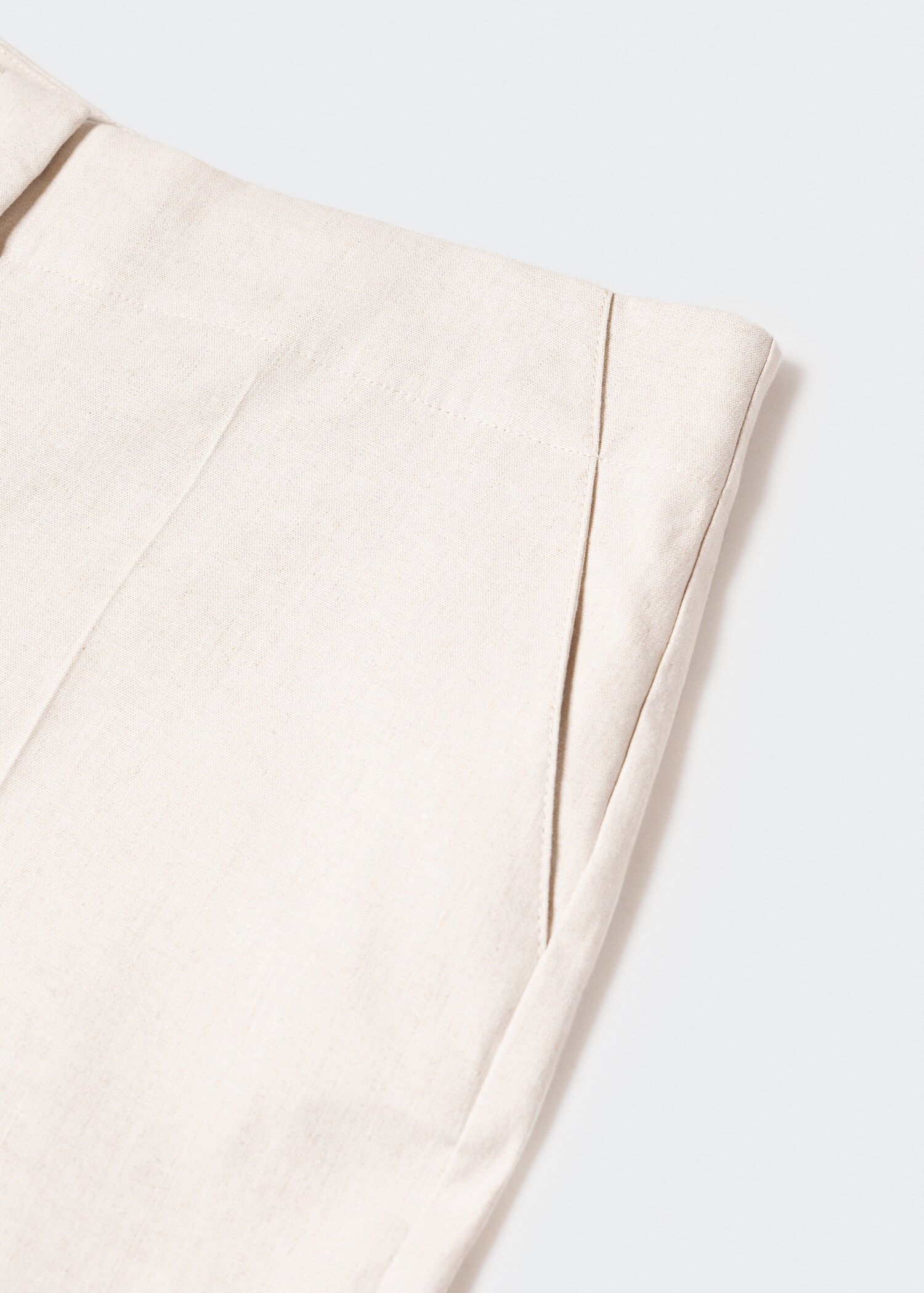 Straight linen-blend trousers - Details of the article 8