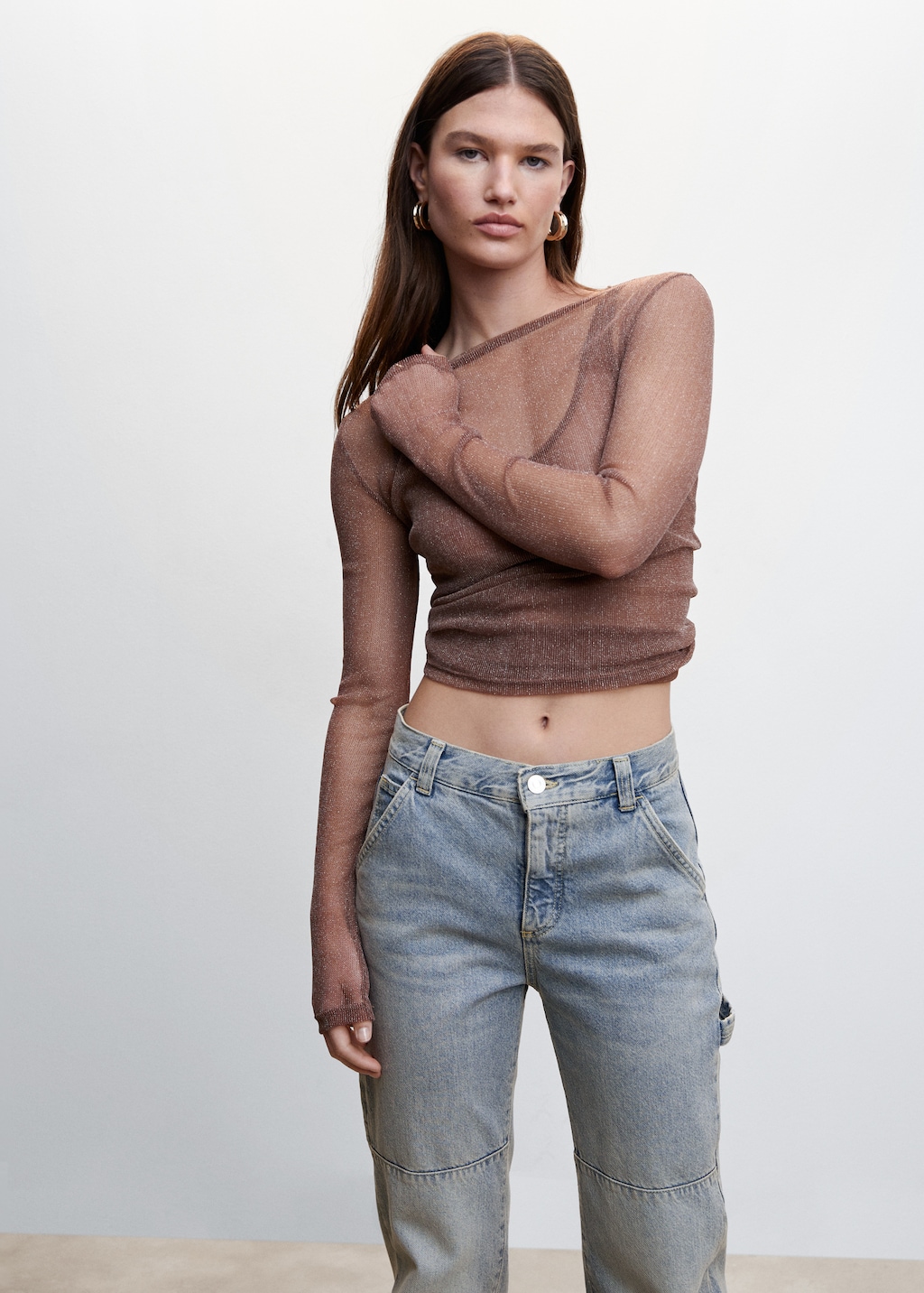 Carpenter cargo jeans - Women | MANGO OUTLET USA Carpenter cargo jeans - Women | MANGO OUTLET USA