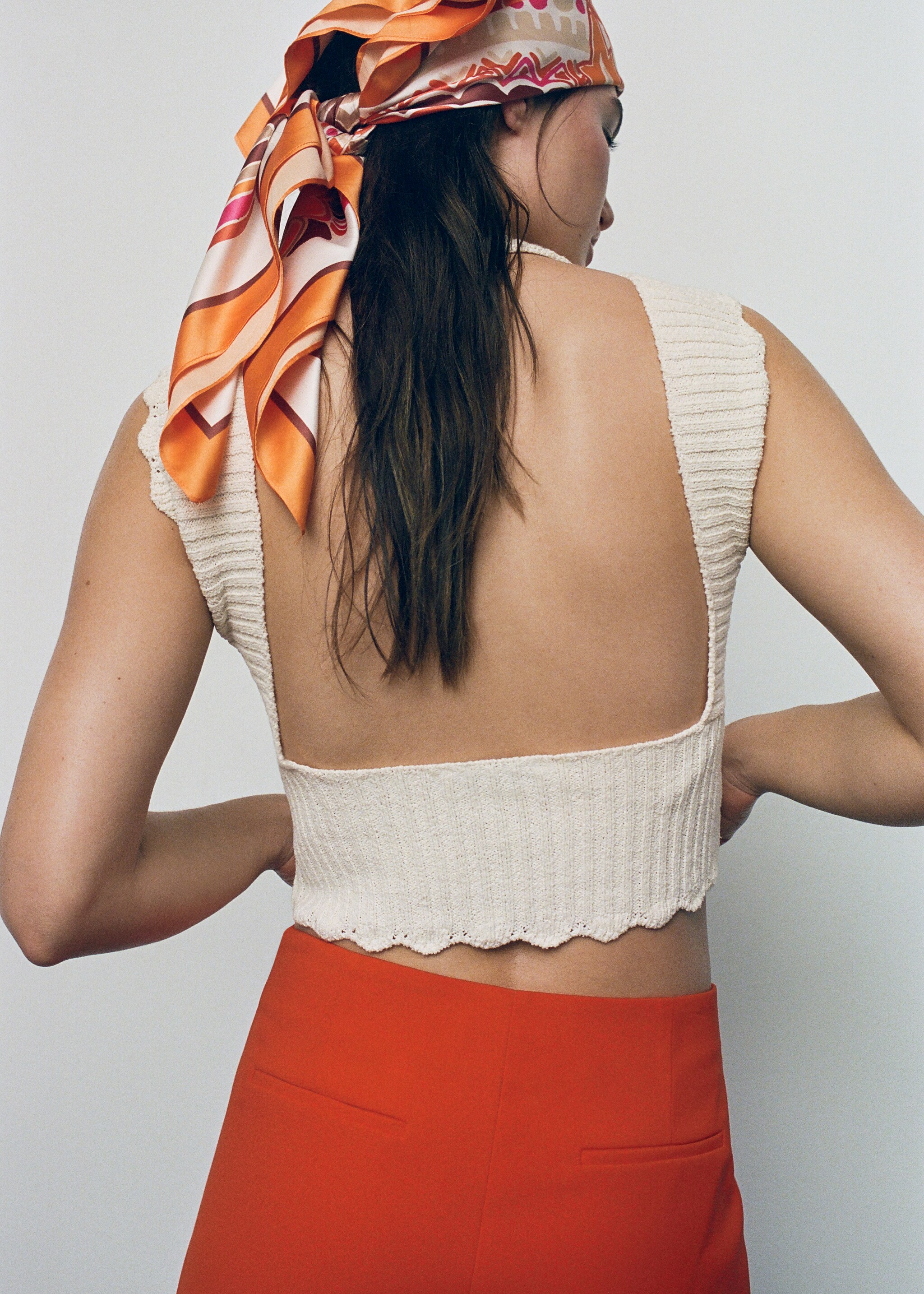 Open back knitted top - Details of the article 6
