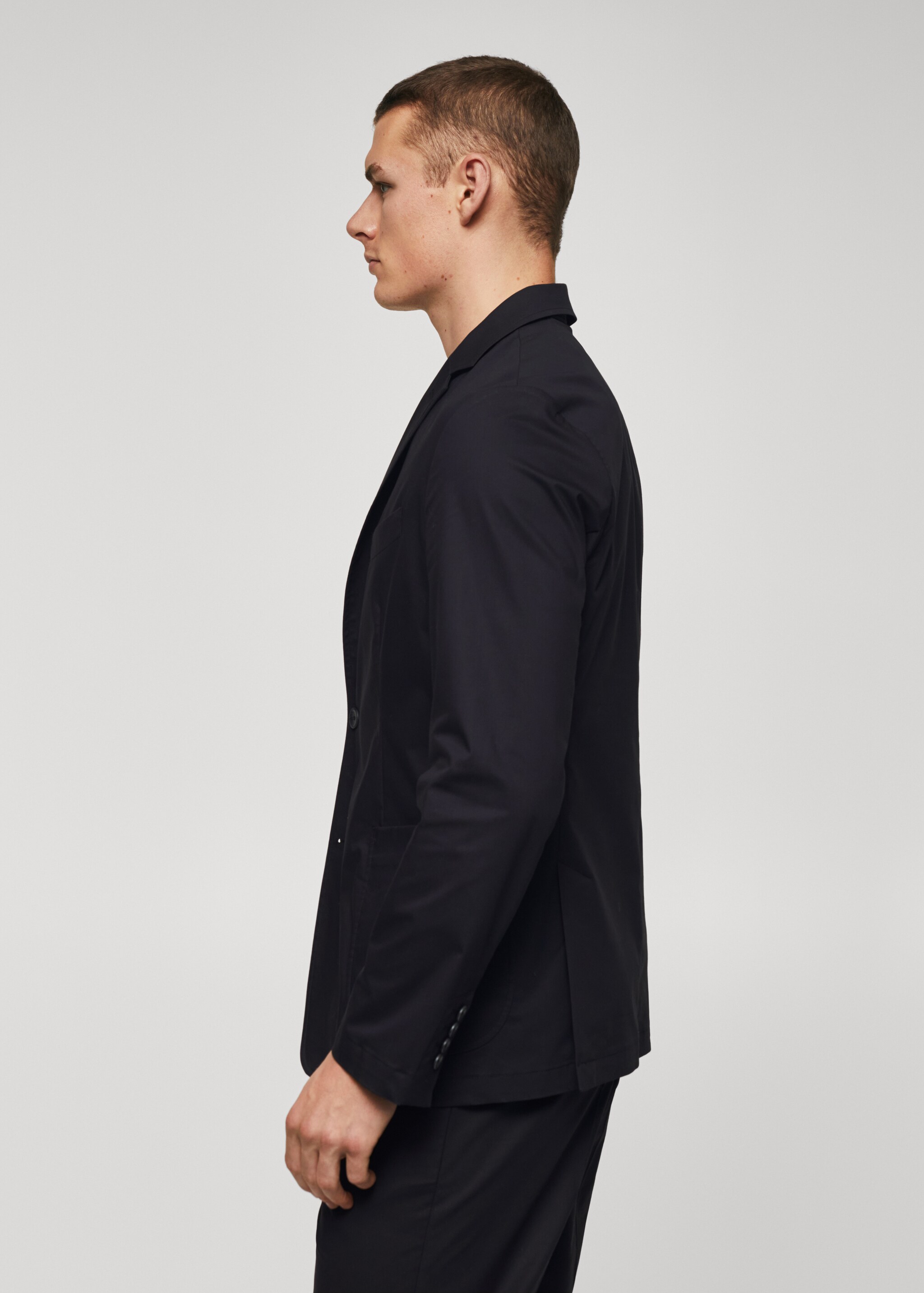 Slim Fit-Anzughose aus Baumwolle - Detail des Artikels 2