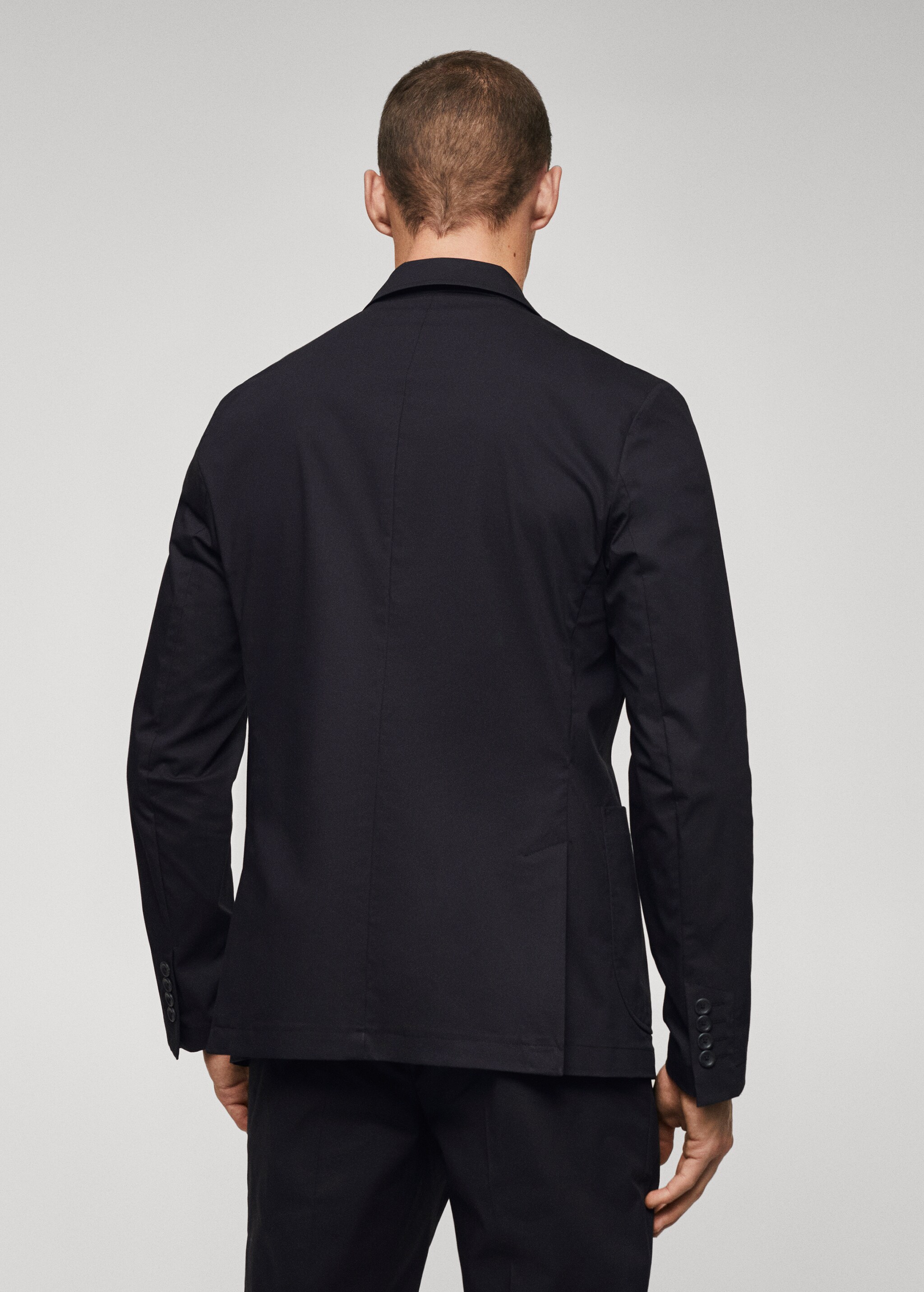 Slim Fit-Anzughose aus Baumwolle - Rückseite des Artikels