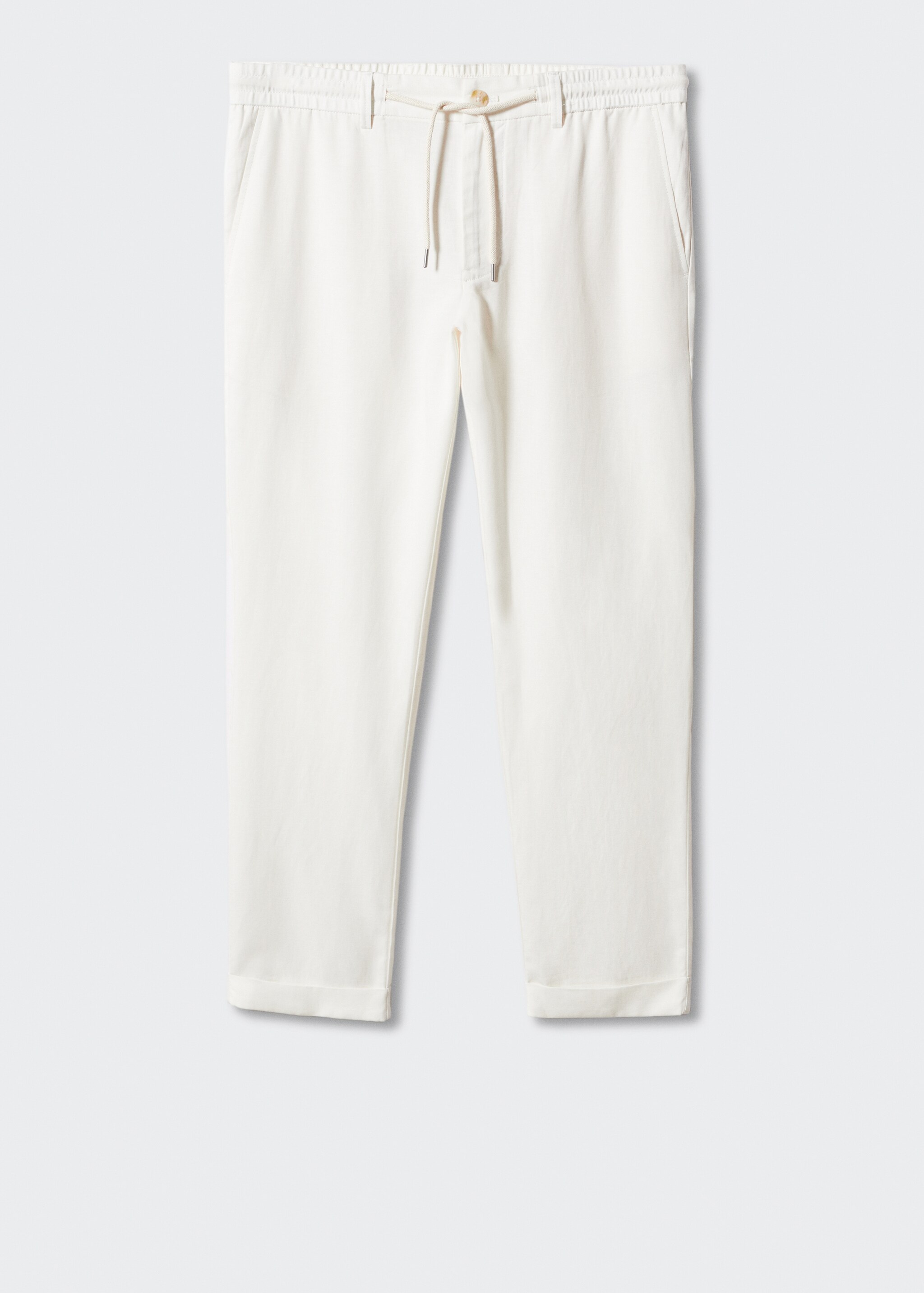 Linen drawstring trousers - lyocell - Article without model