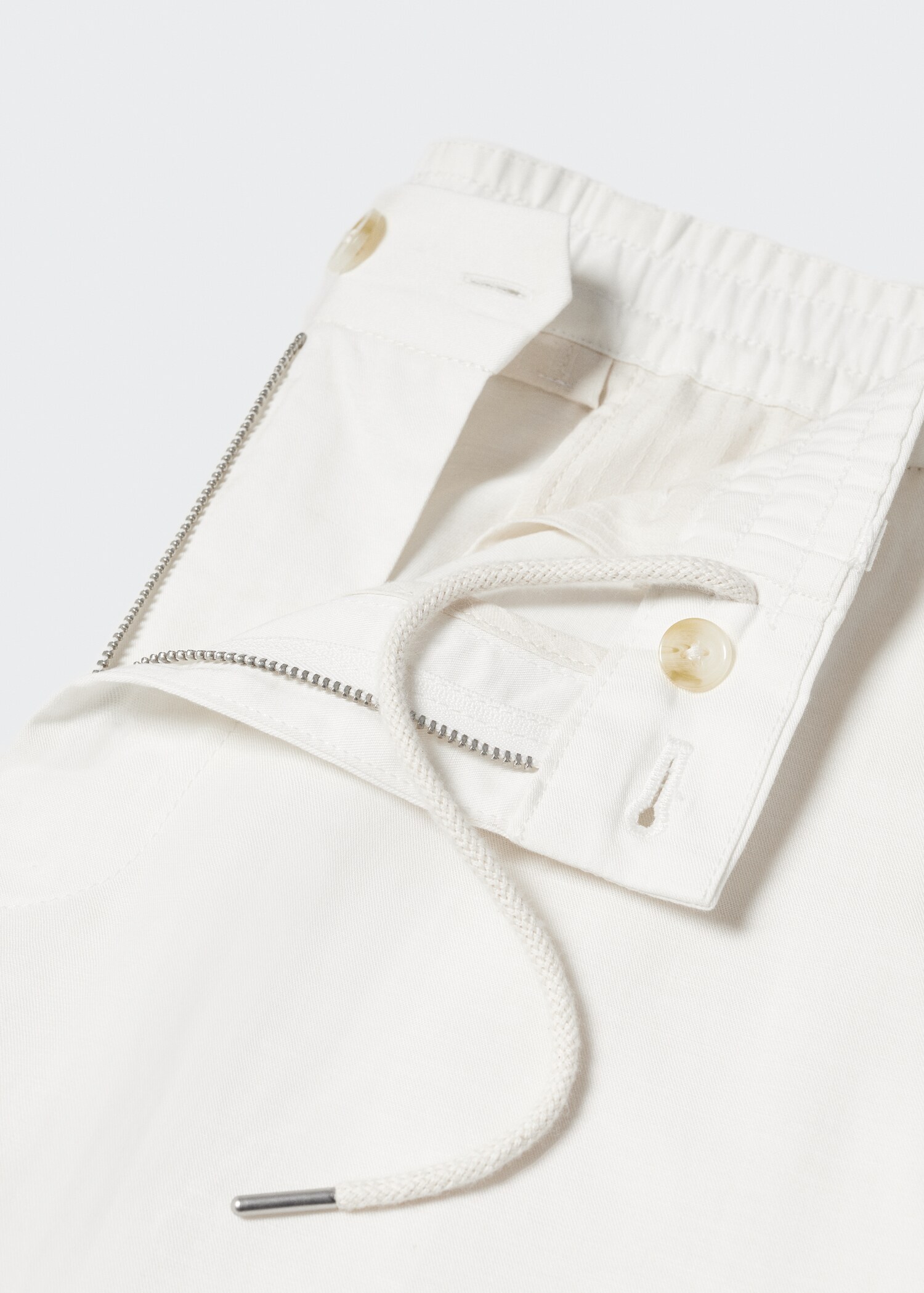 Linen drawstring trousers - lyocell - Details of the article 8