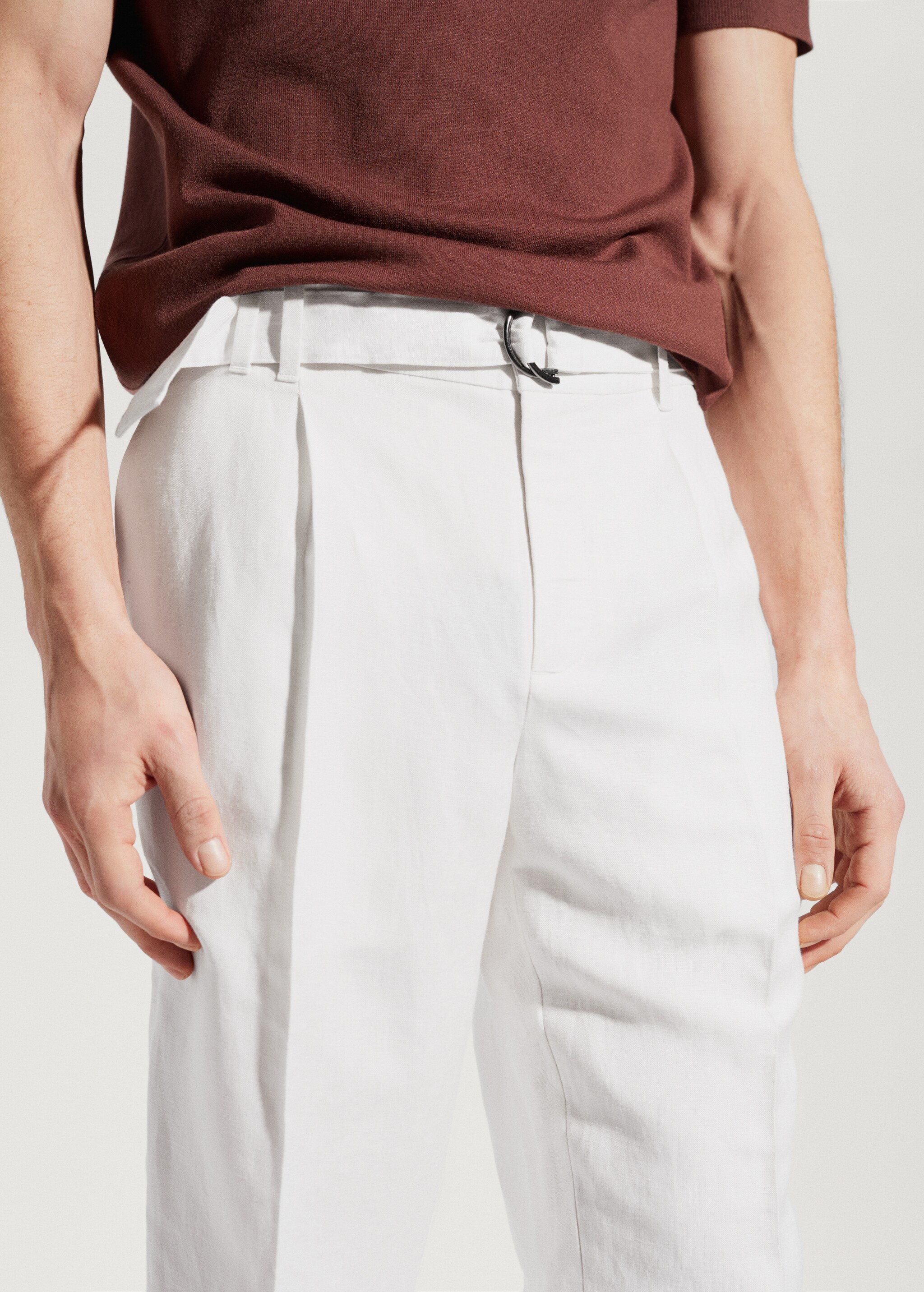 Pantalon lin ceinture - Détail de l'article 1