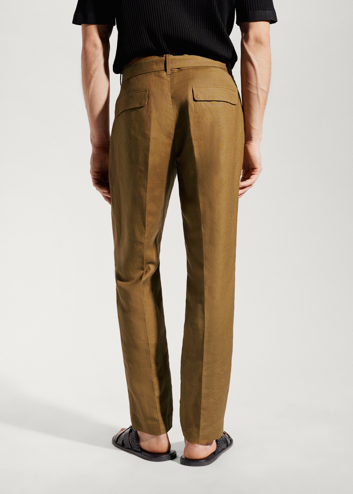 Pantalon lin ceinture - Verso de l’article