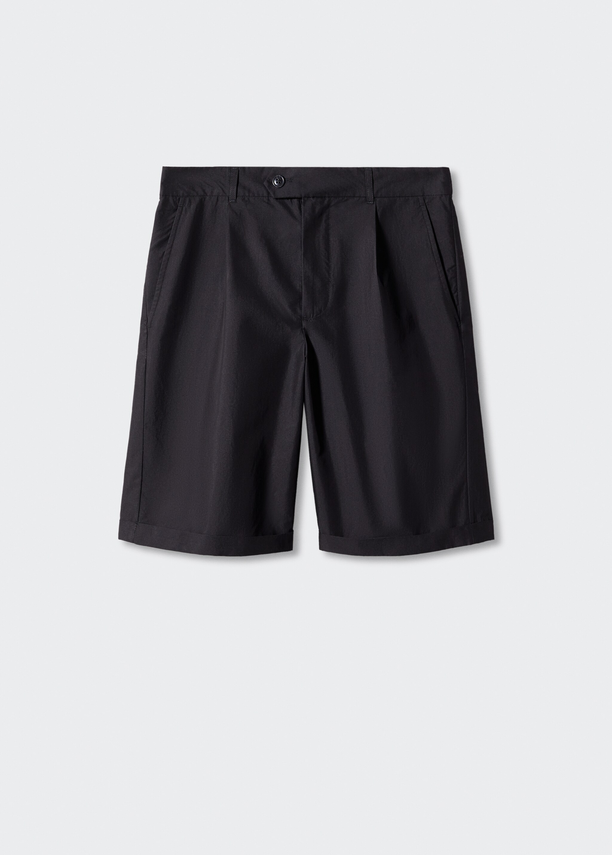 Cotton pleated Bermuda shorts - Article without model