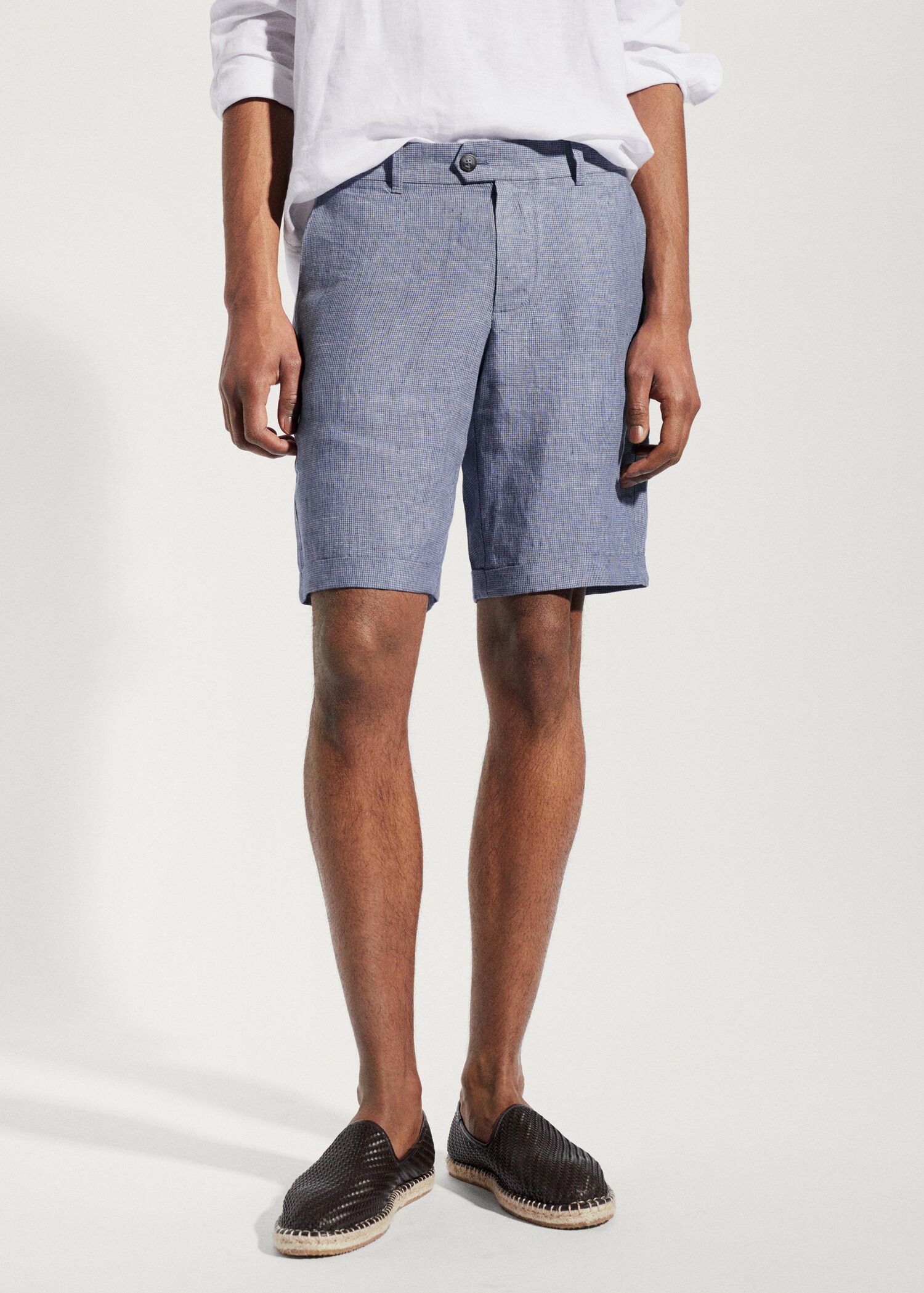 Bermudas 100% lino - Plano medio