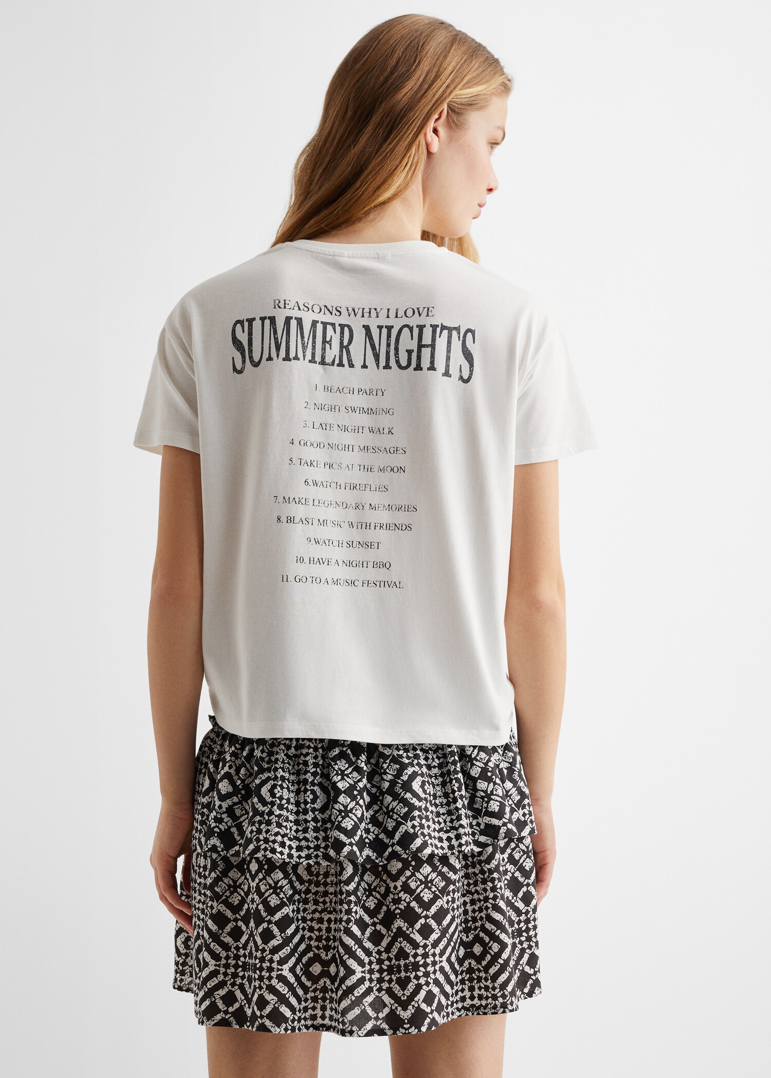 Oversized message t-shirt - Reverse of the article