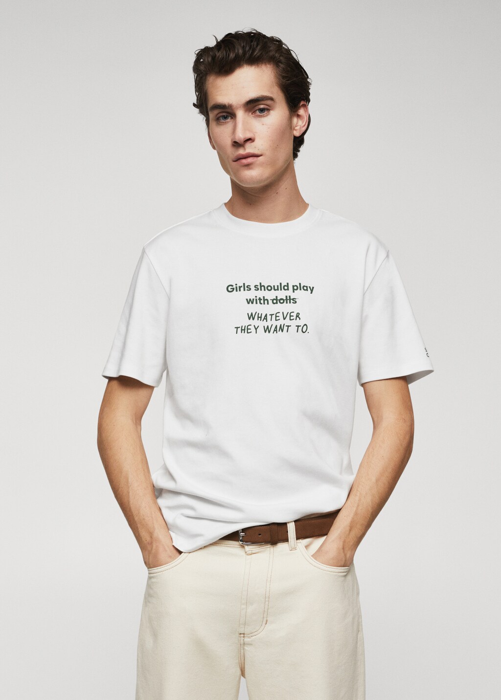 Camiseta Dia de la Mujer MAN Hombre MANGO OUTLET Andorra