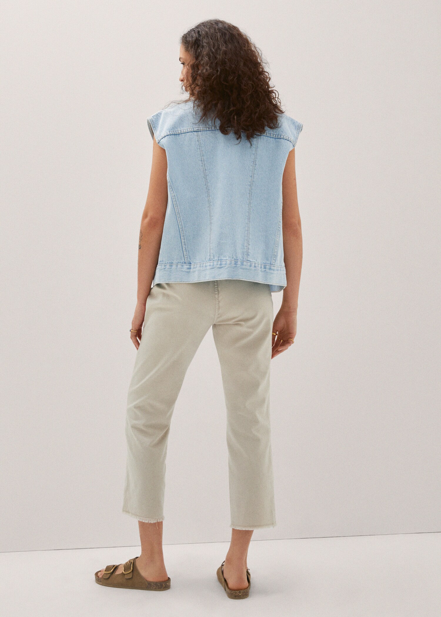 Jeans slouchy cordón ajustable - Reverso del artículo