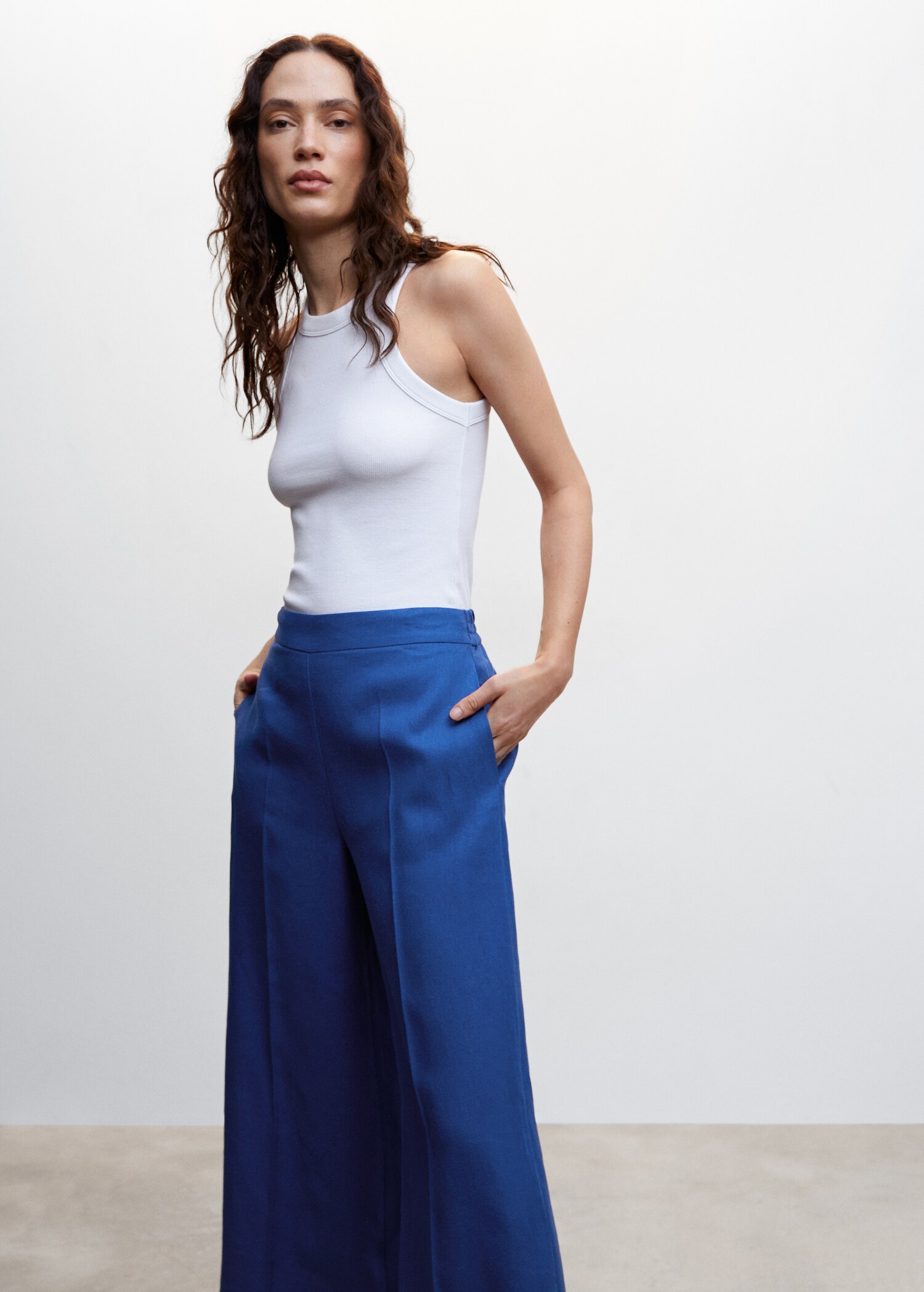 100% linen culotte pants  - Details of the article 1