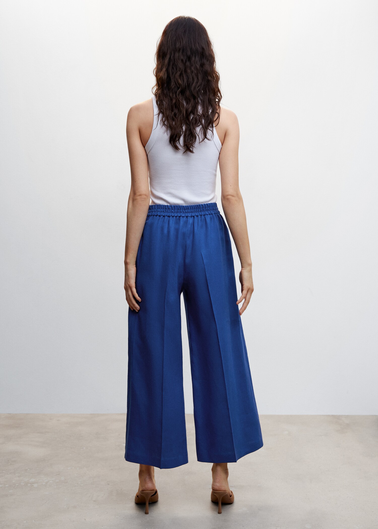 100% linen culotte pants  - Reverse of the article