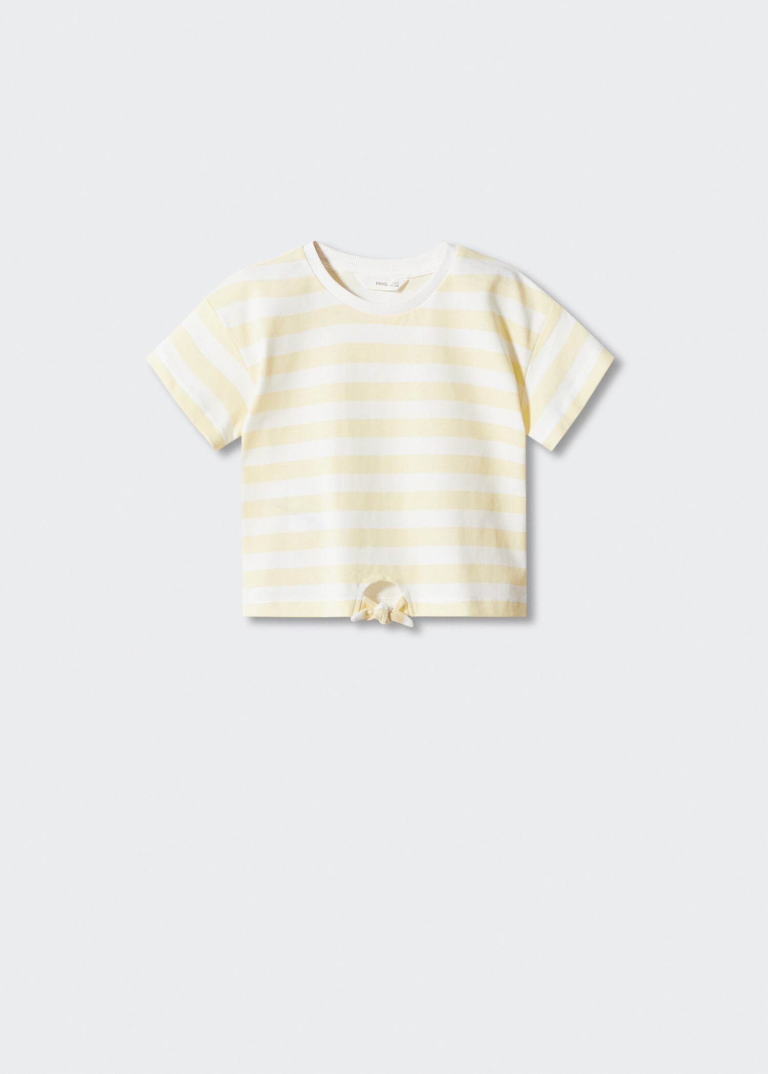 Gestreiftes T-Shirt mit Knotendetail - Artikel ohne Model